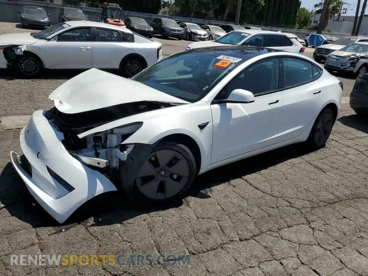 1 Photograph of a damaged car 5YJ3E1EB2NF294167 TESLA MODEL 3 2022