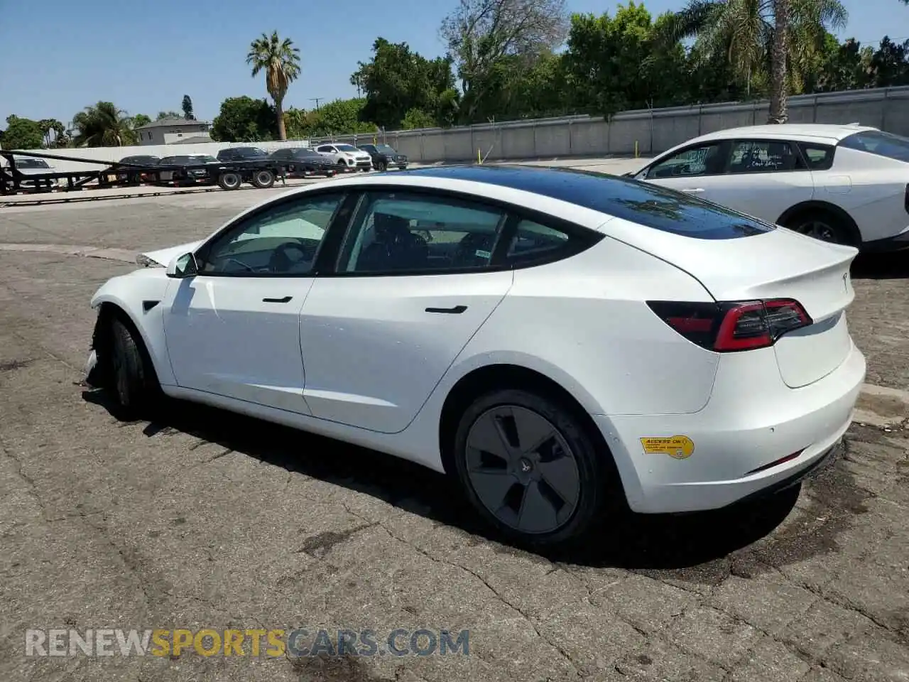 2 Photograph of a damaged car 5YJ3E1EB2NF294167 TESLA MODEL 3 2022