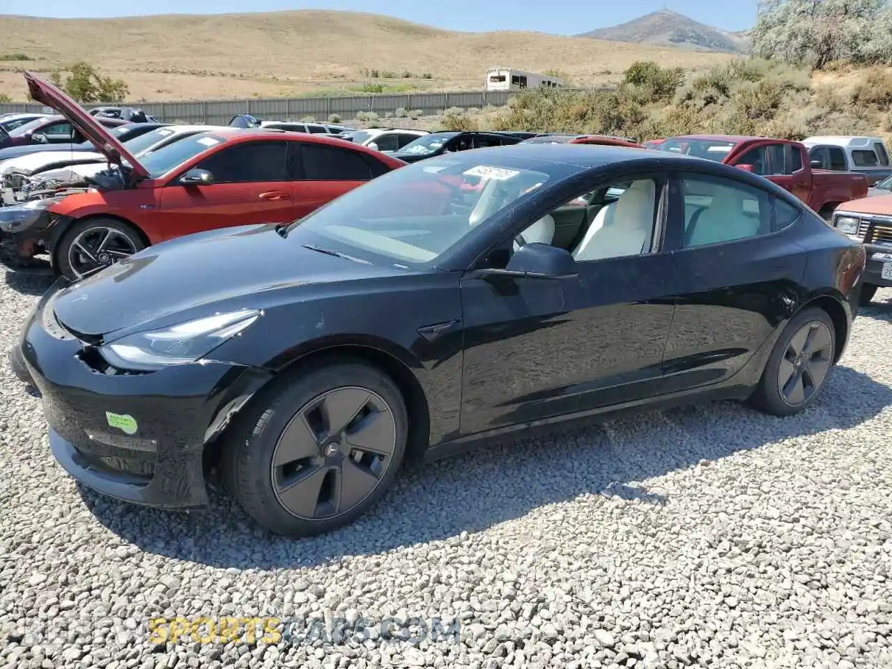1 Photograph of a damaged car 5YJ3E1EB2NF314854 TESLA MODEL 3 2022