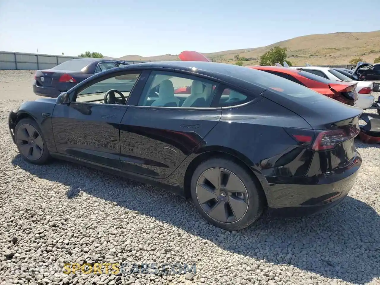 2 Photograph of a damaged car 5YJ3E1EB2NF314854 TESLA MODEL 3 2022