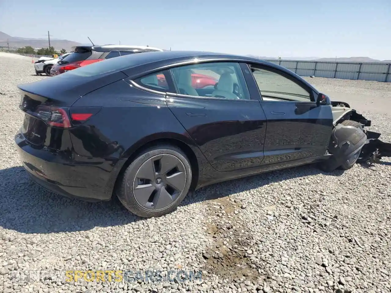 3 Photograph of a damaged car 5YJ3E1EB2NF314854 TESLA MODEL 3 2022