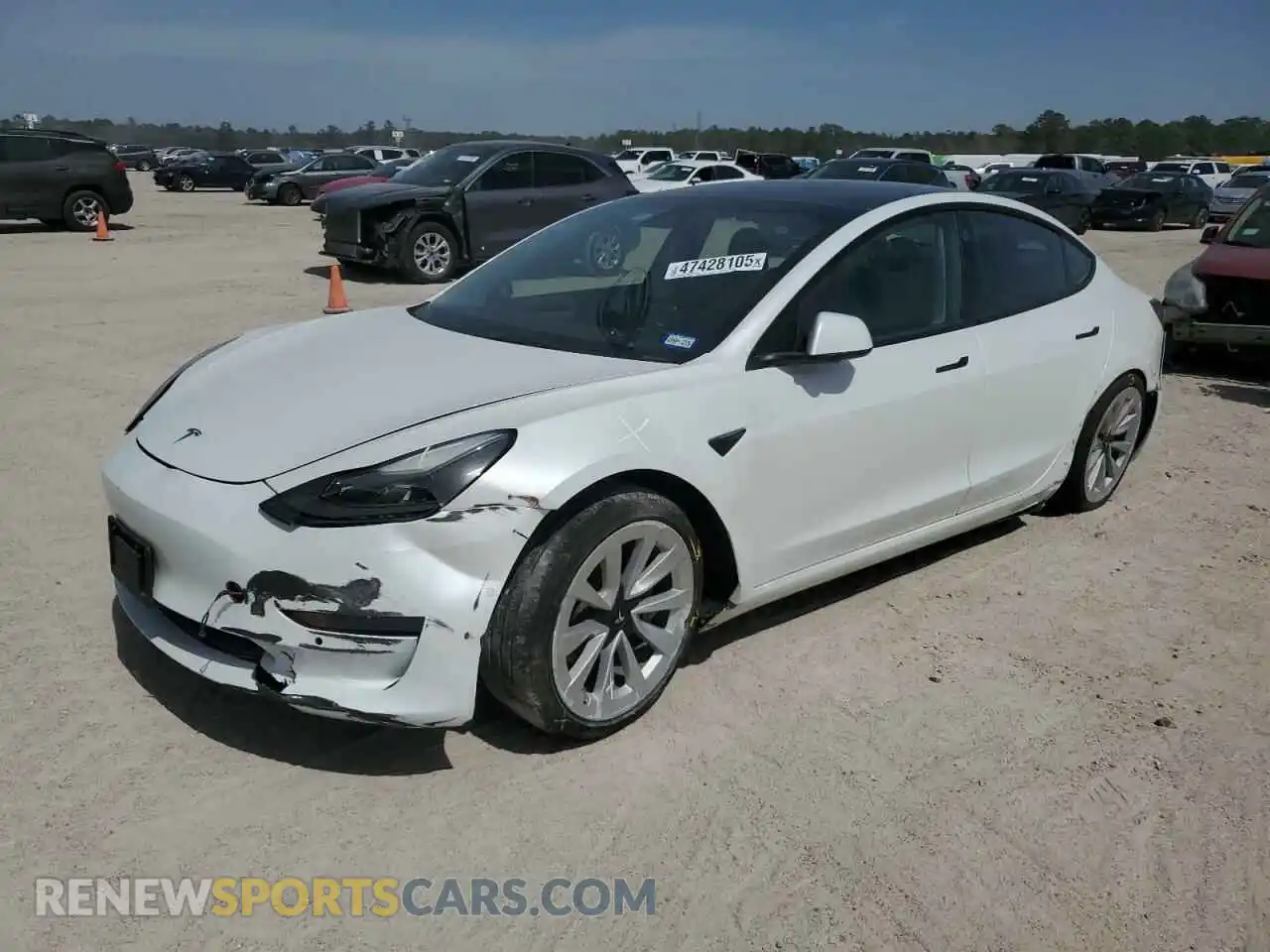 1 Photograph of a damaged car 5YJ3E1EB2NF344341 TESLA MODEL 3 2022