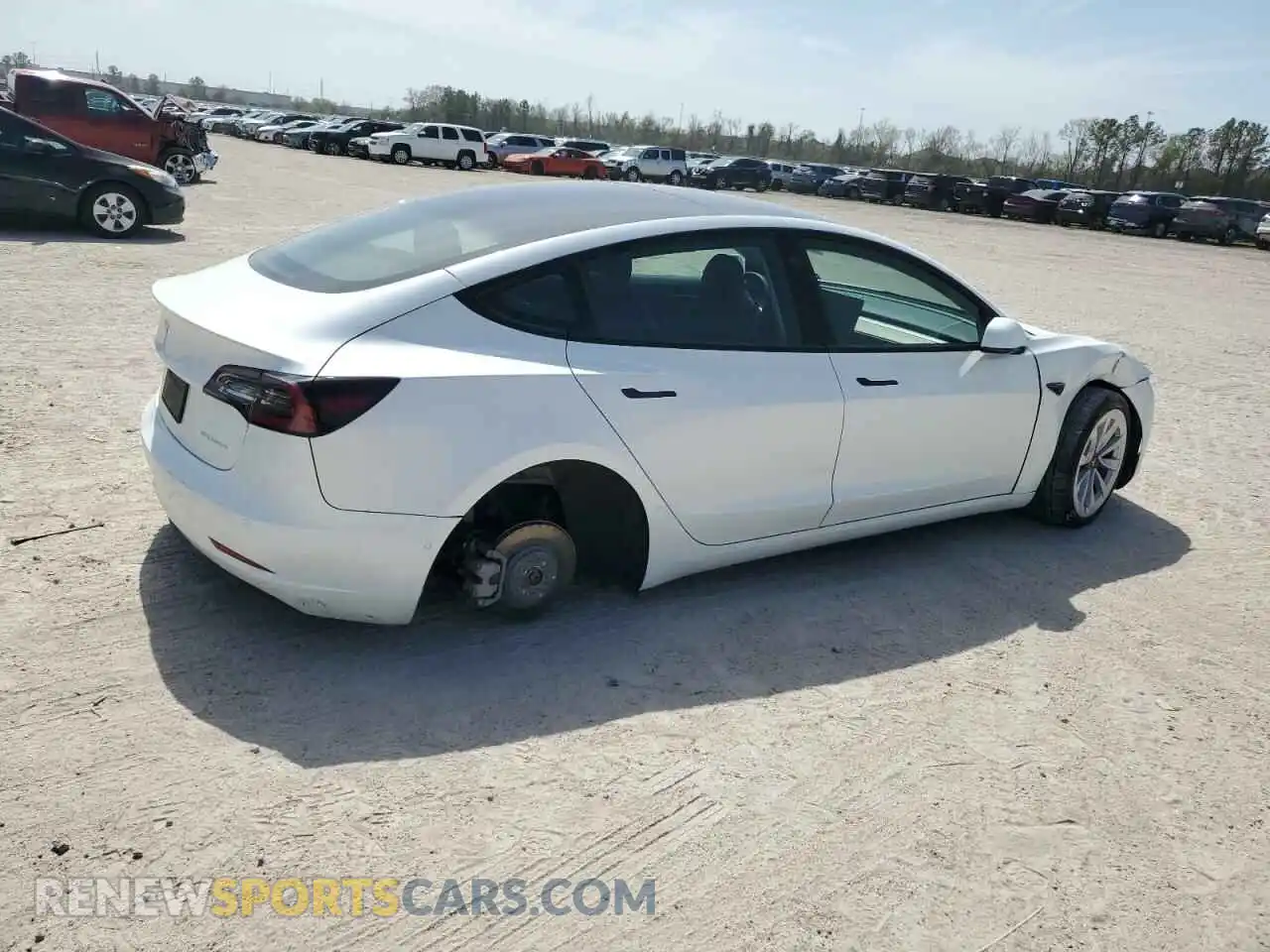 3 Photograph of a damaged car 5YJ3E1EB2NF344341 TESLA MODEL 3 2022