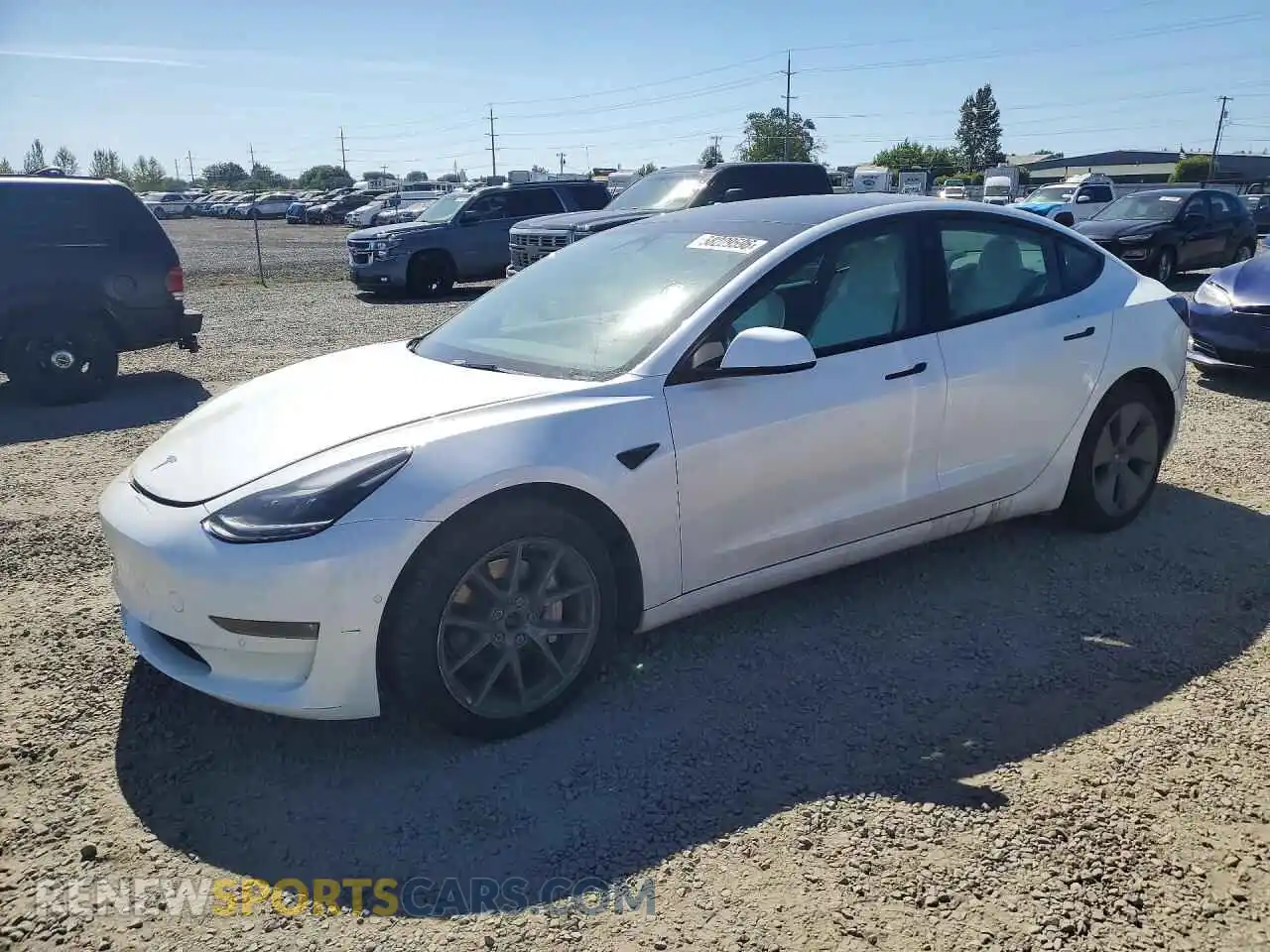 1 Photograph of a damaged car 5YJ3E1EB2NF349605 TESLA MODEL 3 2022