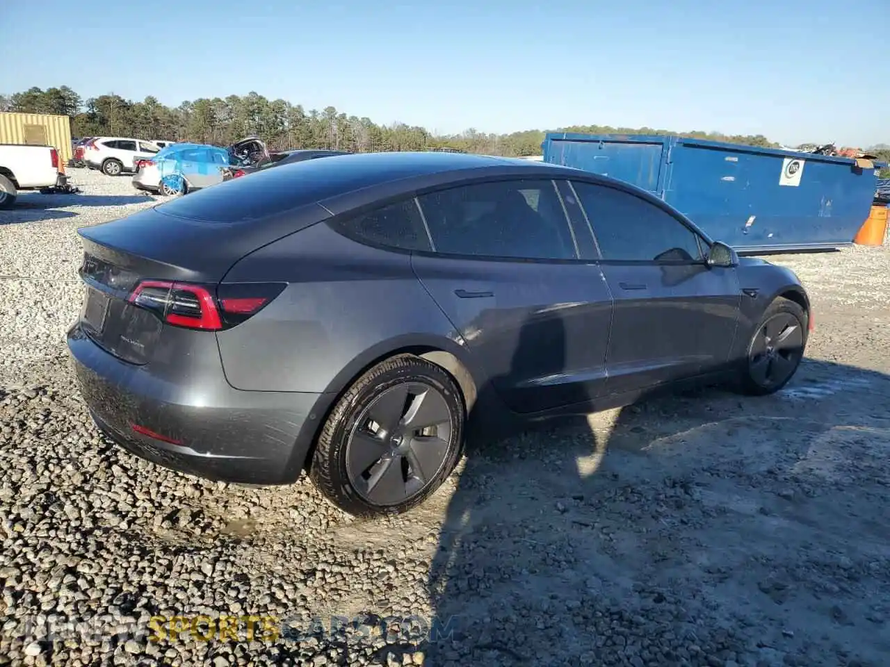 3 Photograph of a damaged car 5YJ3E1EB2NF351399 TESLA MODEL 3 2022