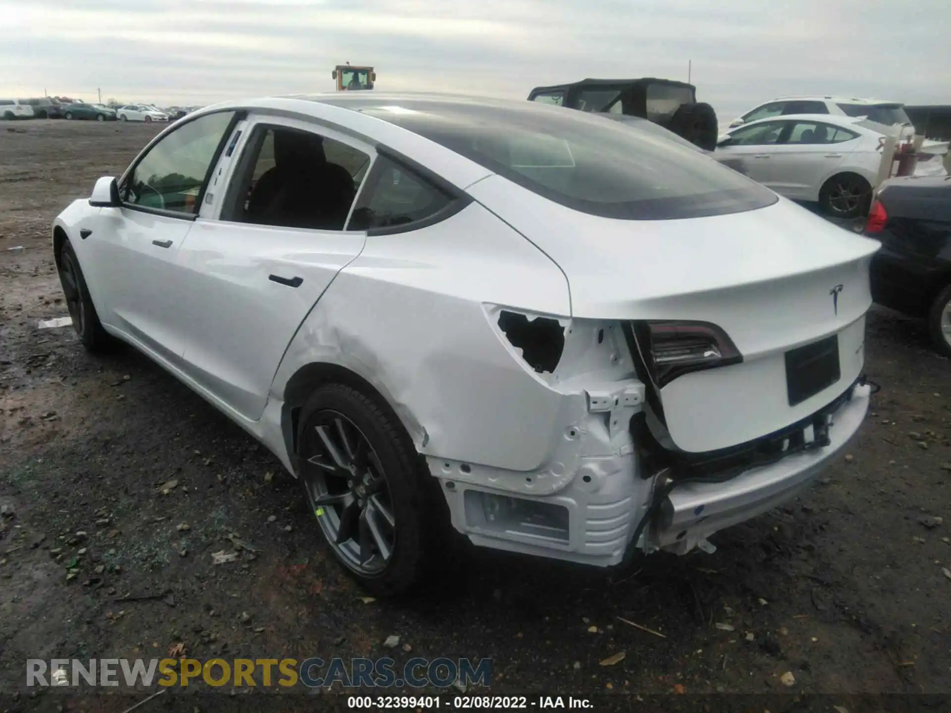 2 Photograph of a damaged car 5YJ3E1EB3NF105476 TESLA MODEL 3 2022