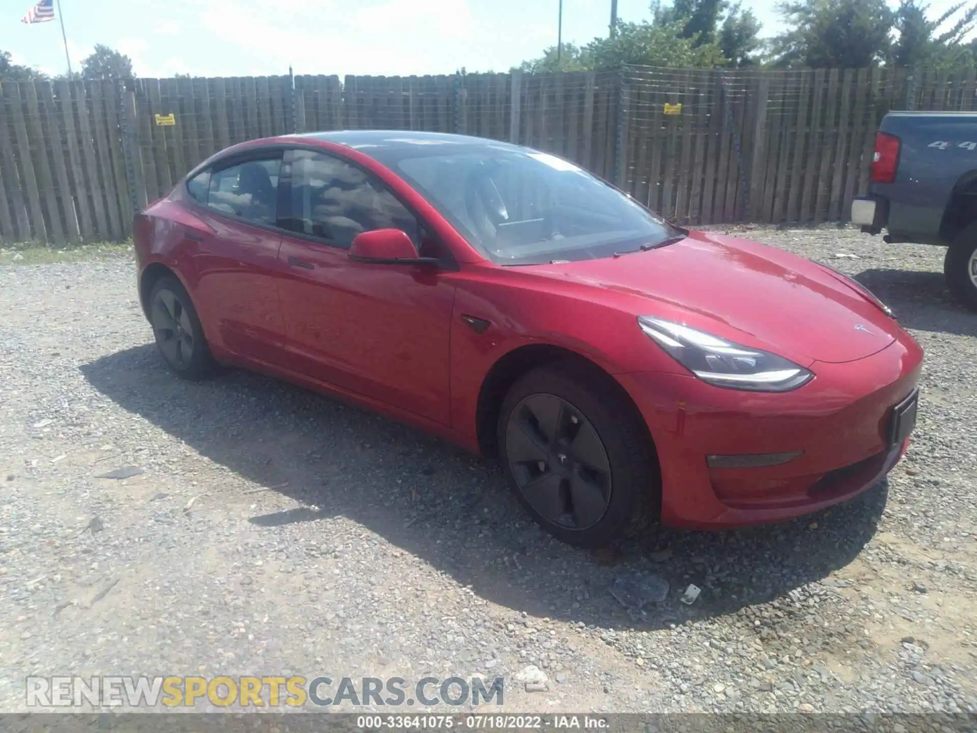 1 Photograph of a damaged car 5YJ3E1EB3NF109172 TESLA MODEL 3 2022