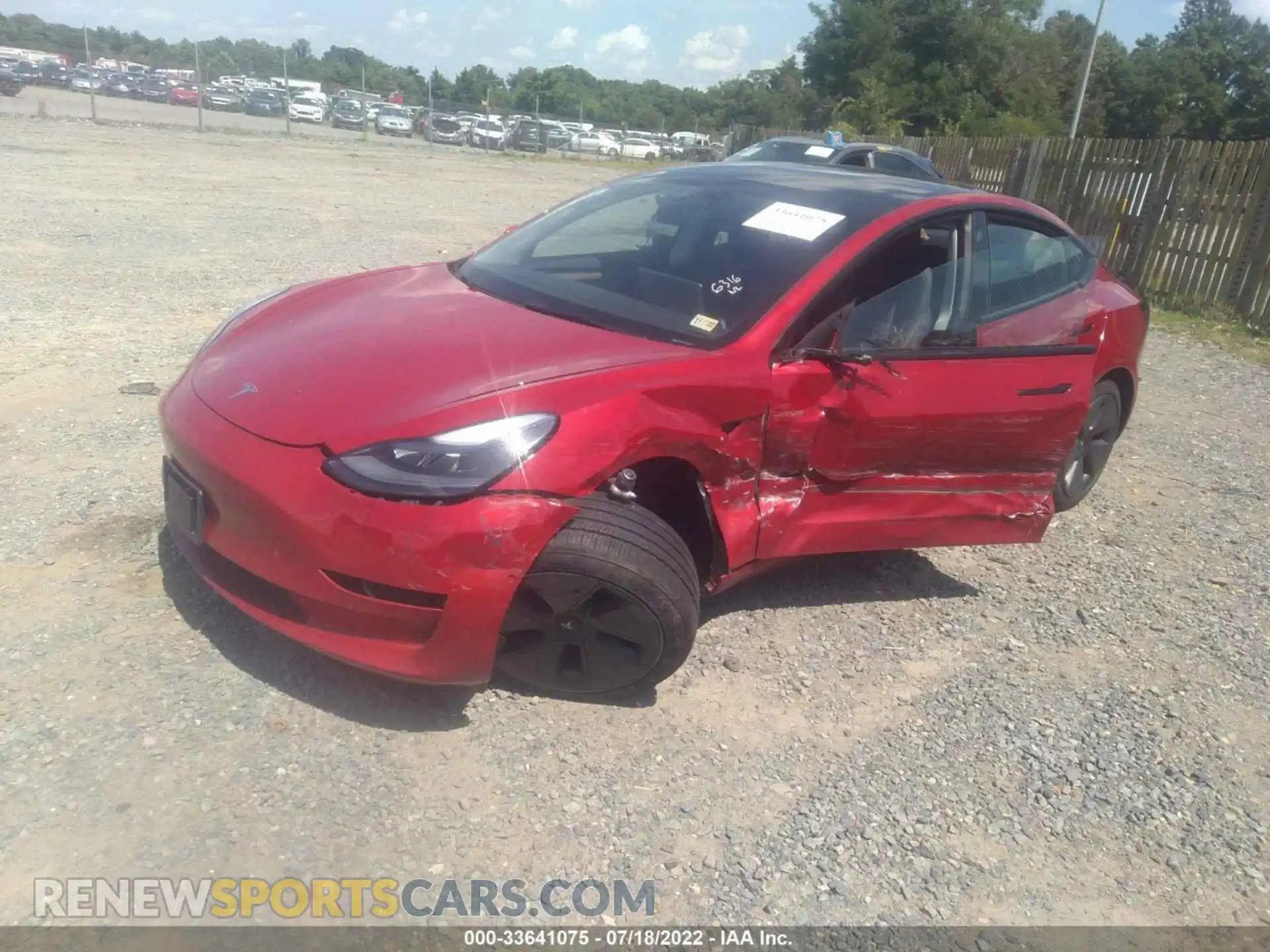 2 Photograph of a damaged car 5YJ3E1EB3NF109172 TESLA MODEL 3 2022