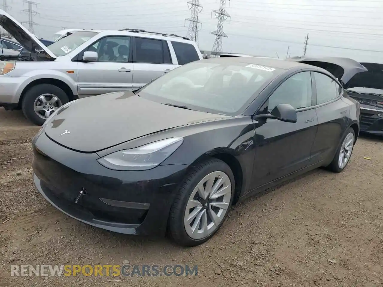 1 Photograph of a damaged car 5YJ3E1EB3NF109320 TESLA MODEL 3 2022