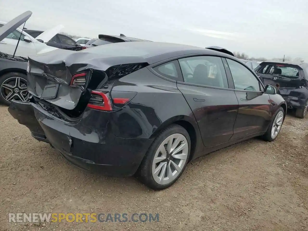 3 Photograph of a damaged car 5YJ3E1EB3NF109320 TESLA MODEL 3 2022