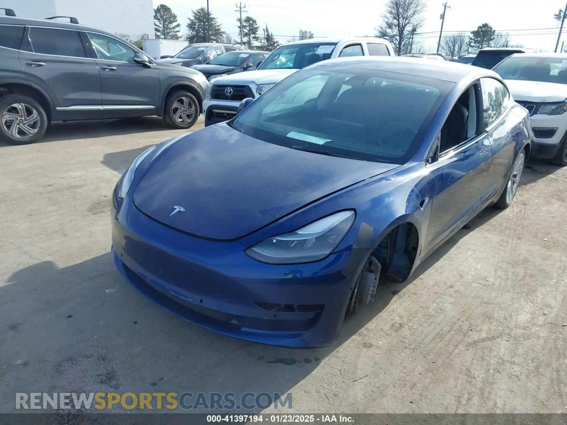 2 Photograph of a damaged car 5YJ3E1EB3NF124075 TESLA MODEL 3 2022