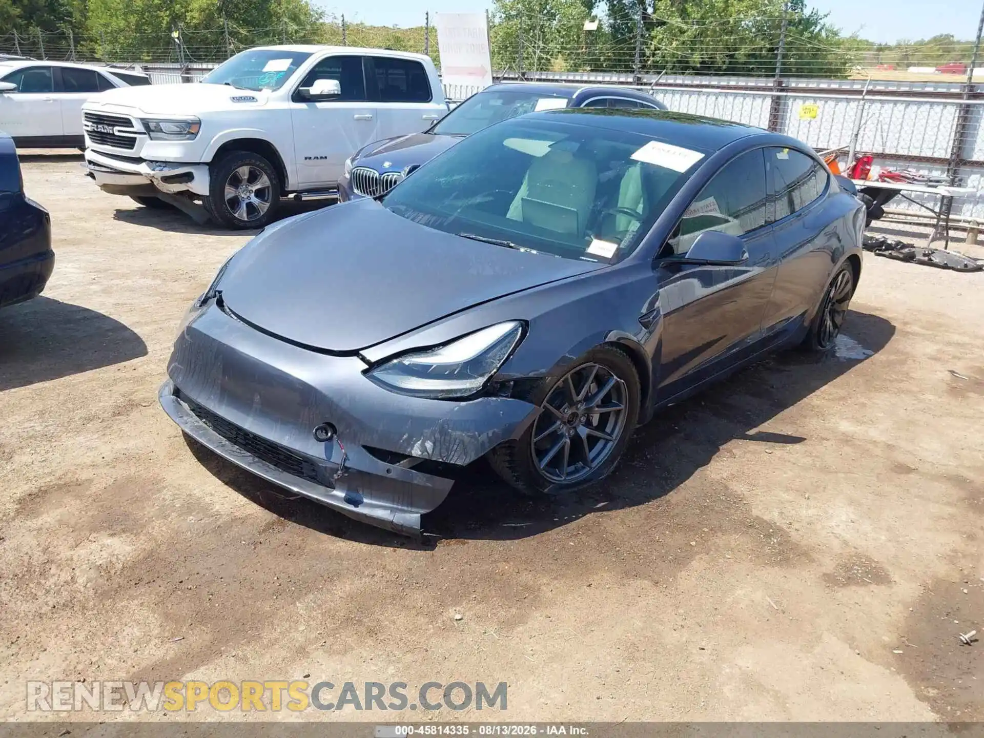 2 Photograph of a damaged car 5YJ3E1EB3NF127137 TESLA MODEL 3 2022