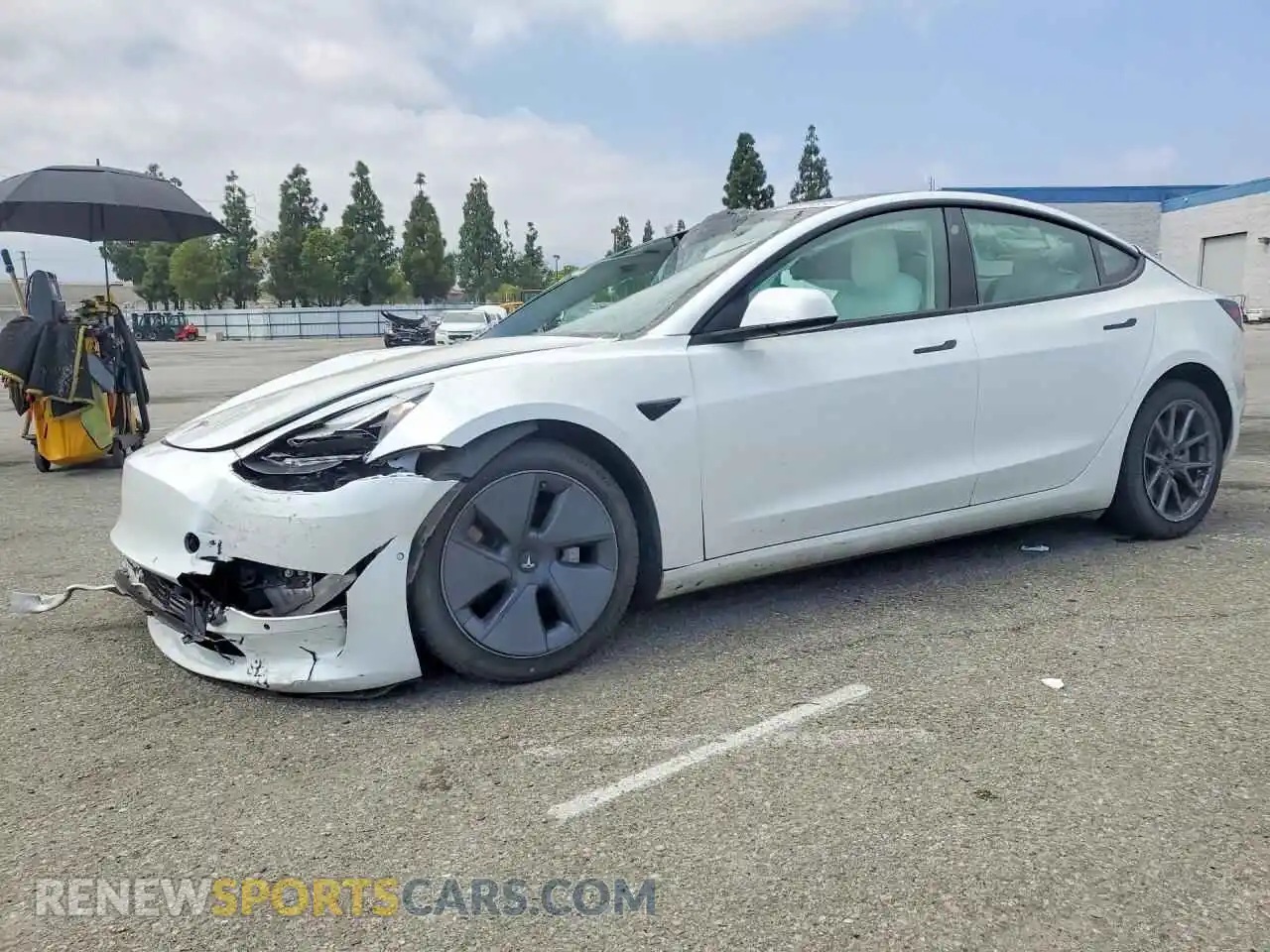 1 Photograph of a damaged car 5YJ3E1EB3NF131768 TESLA MODEL 3 2022