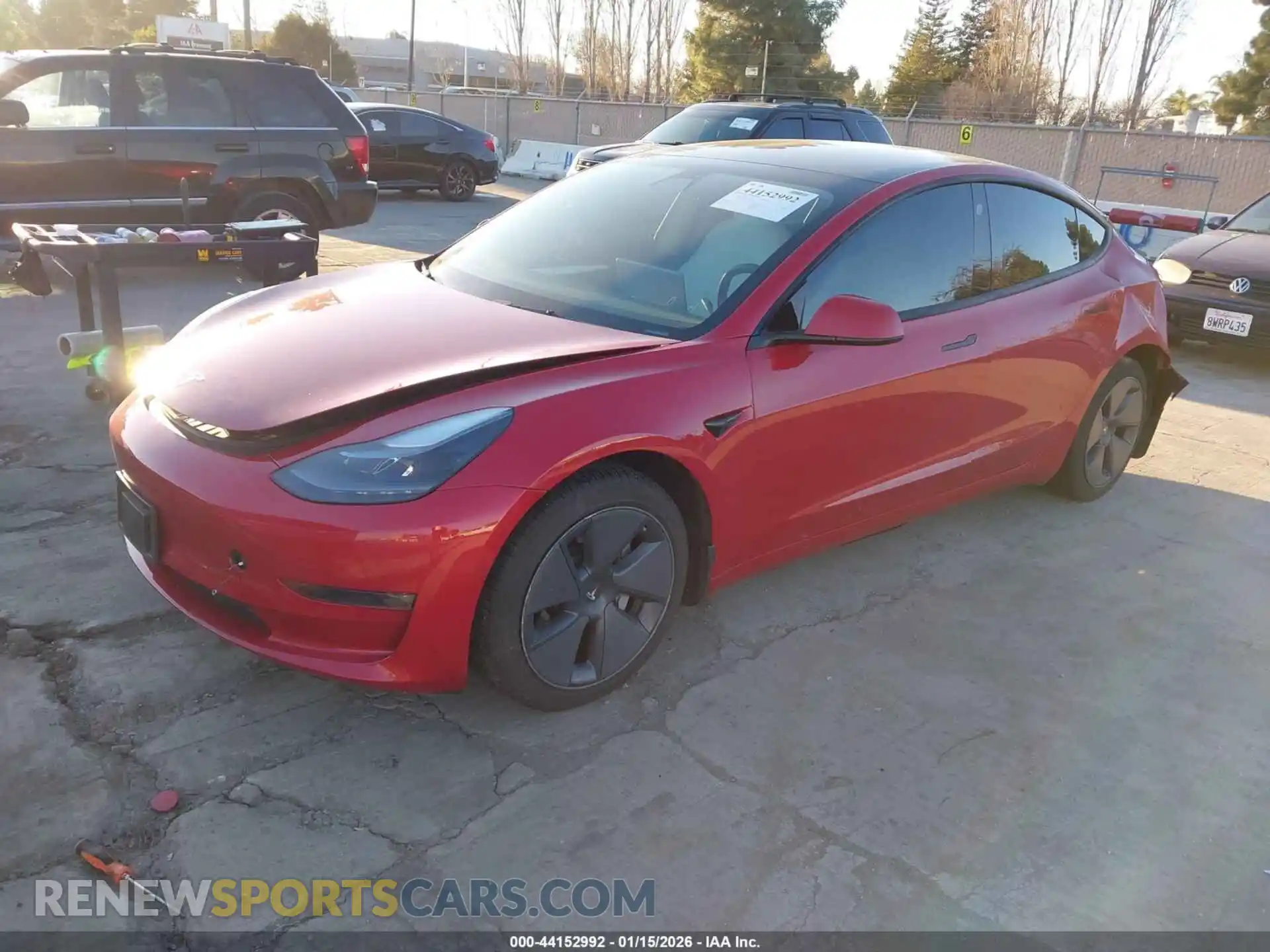 2 Photograph of a damaged car 5YJ3E1EB3NF132564 TESLA MODEL 3 2022