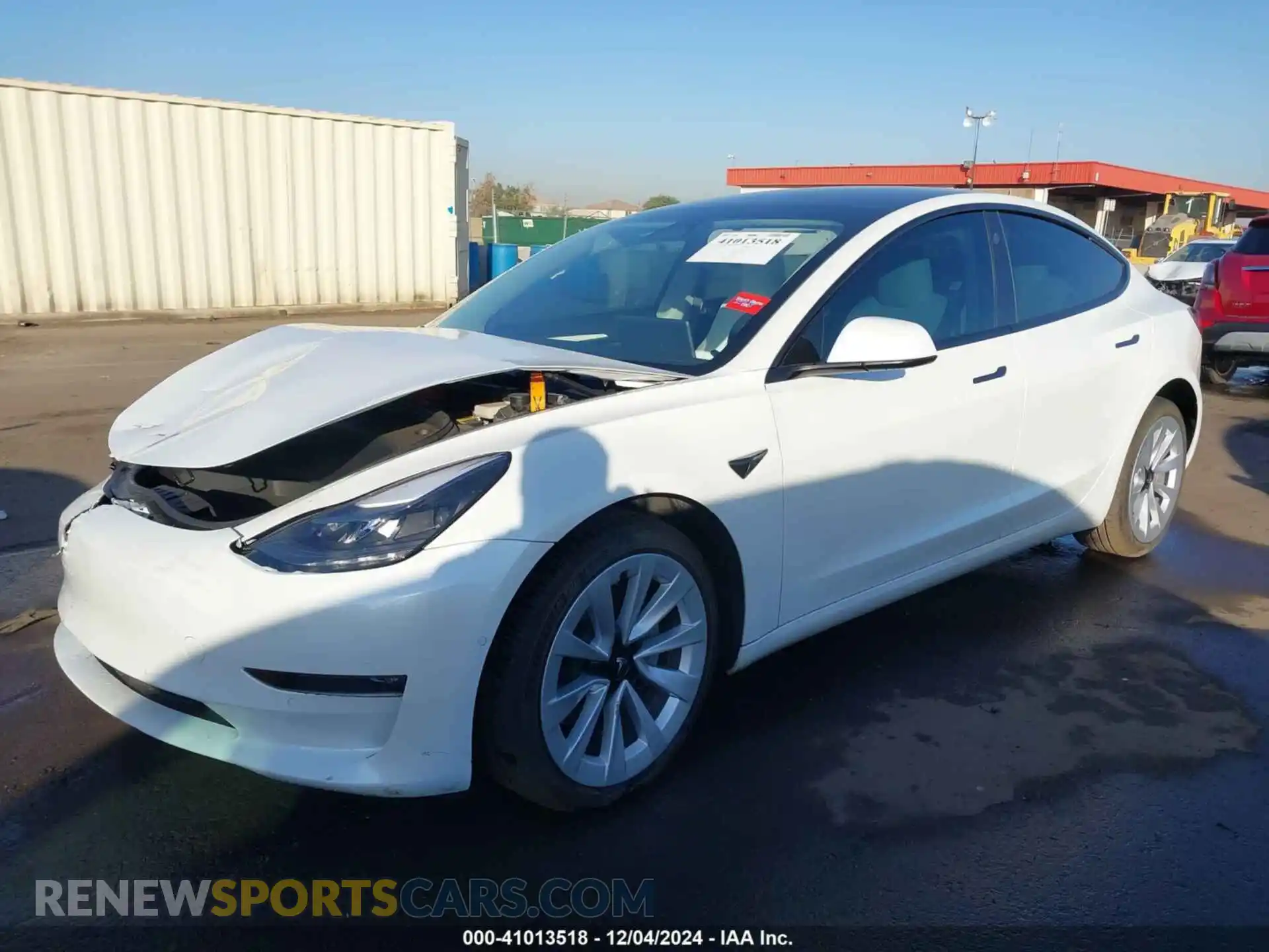2 Photograph of a damaged car 5YJ3E1EB3NF136615 TESLA MODEL 3 2022