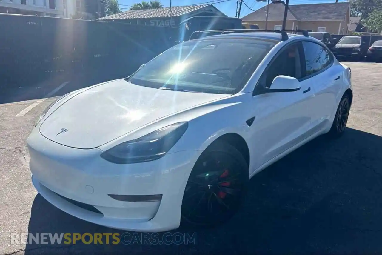 2 Фотография поврежденного автомобиля 5YJ3E1EB3NF144830 TESLA MODEL 3 2022