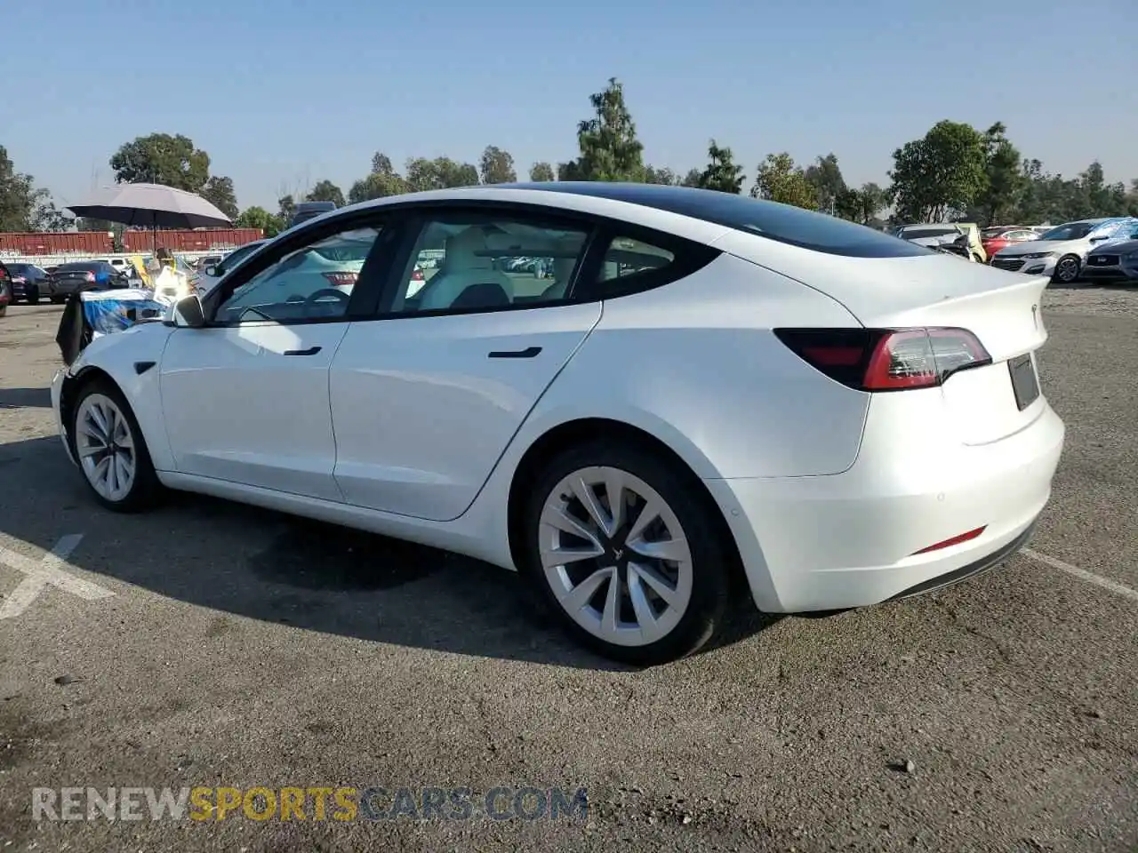 2 Photograph of a damaged car 5YJ3E1EB3NF152684 TESLA MODEL 3 2022
