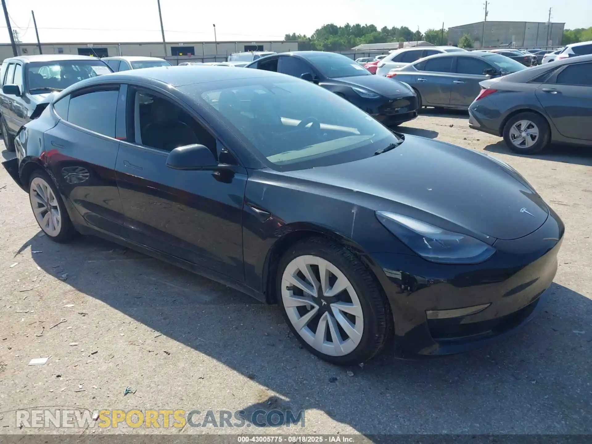 1 Photograph of a damaged car 5YJ3E1EB3NF163930 TESLA MODEL 3 2022