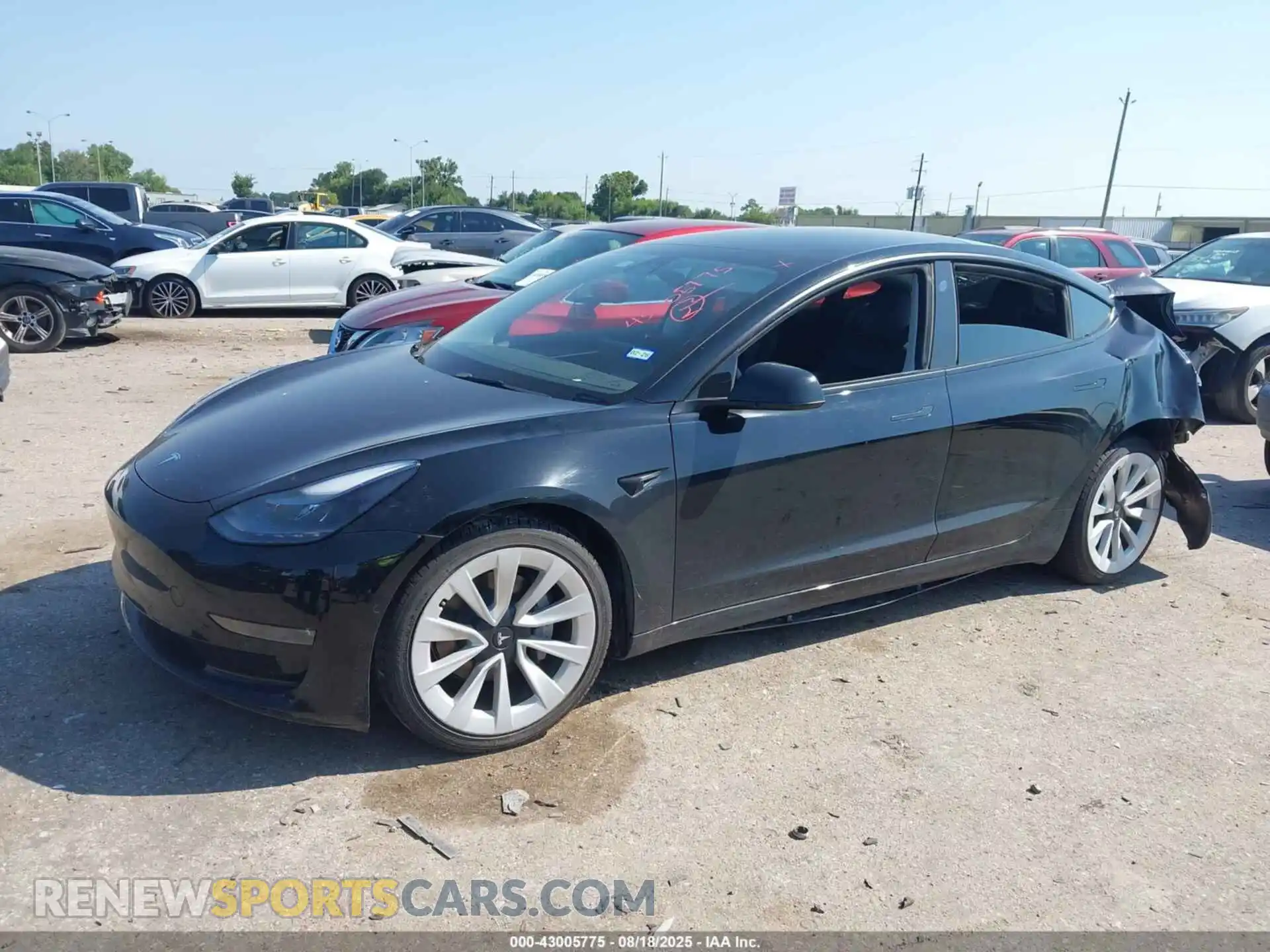 2 Photograph of a damaged car 5YJ3E1EB3NF163930 TESLA MODEL 3 2022