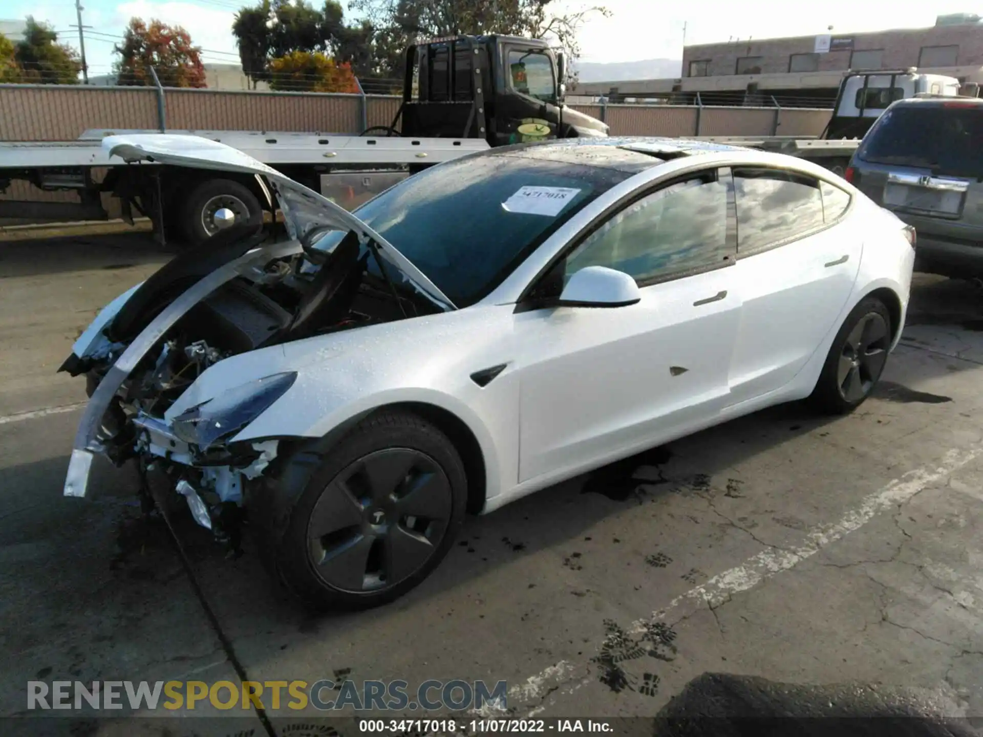 2 Photograph of a damaged car 5YJ3E1EB3NF176970 TESLA MODEL 3 2022