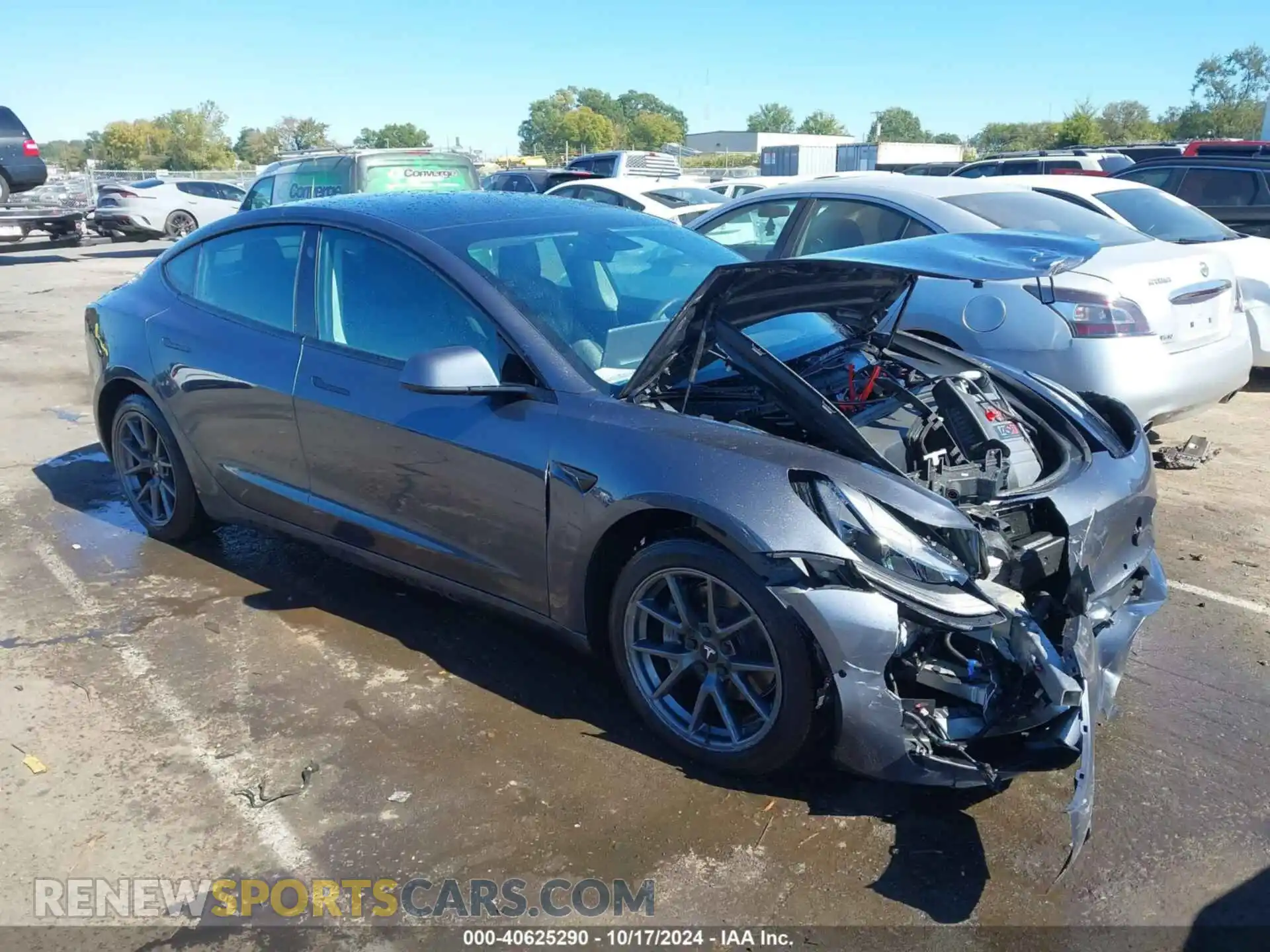 1 Photograph of a damaged car 5YJ3E1EB3NF178170 TESLA MODEL 3 2022