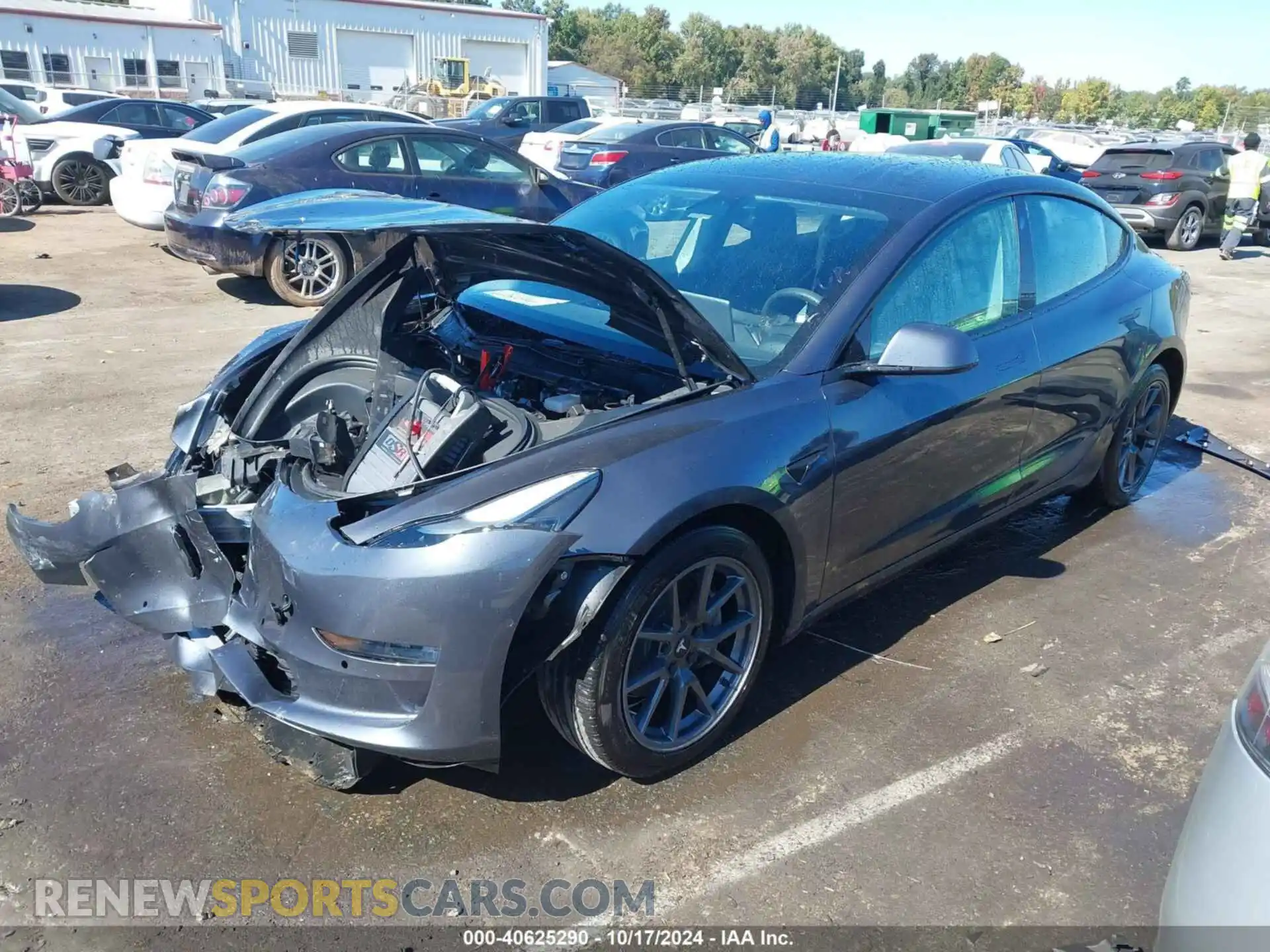 2 Photograph of a damaged car 5YJ3E1EB3NF178170 TESLA MODEL 3 2022