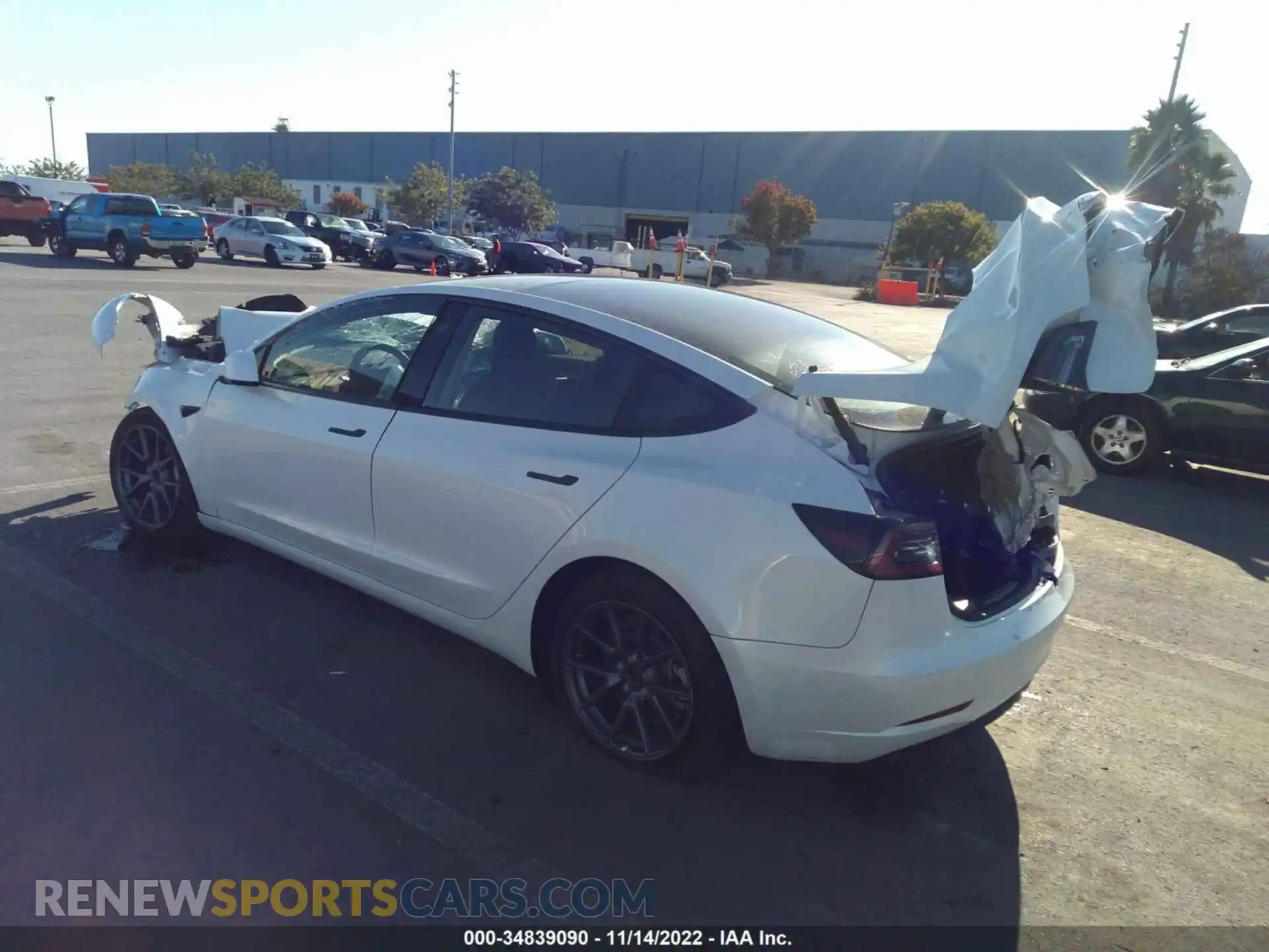 3 Photograph of a damaged car 5YJ3E1EB3NF178279 TESLA MODEL 3 2022
