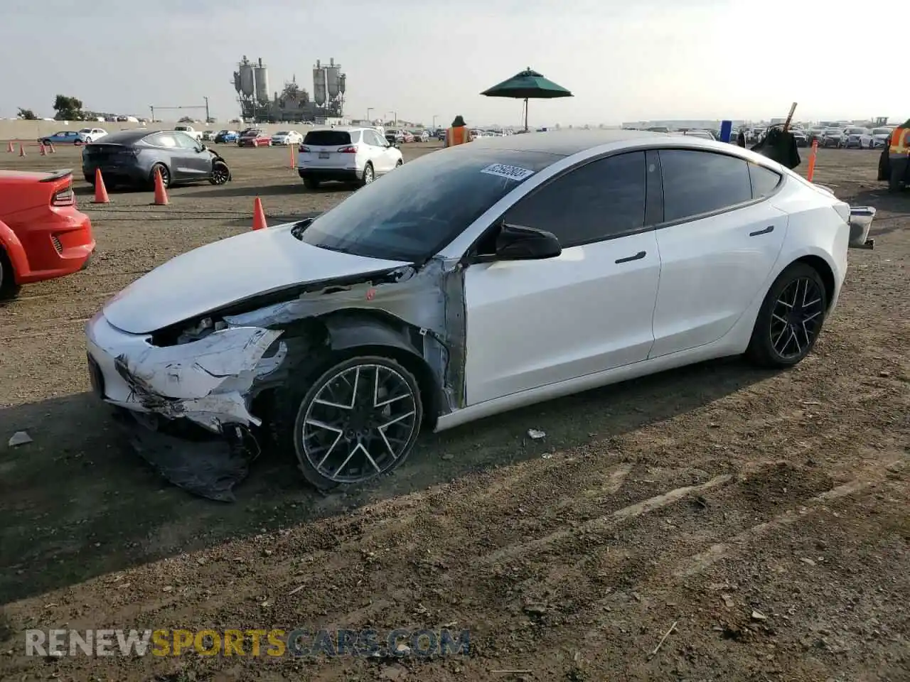 1 Photograph of a damaged car 5YJ3E1EB3NF181909 TESLA MODEL 3 2022