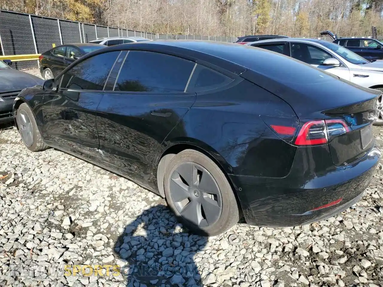 2 Photograph of a damaged car 5YJ3E1EB3NF183336 TESLA MODEL 3 2022