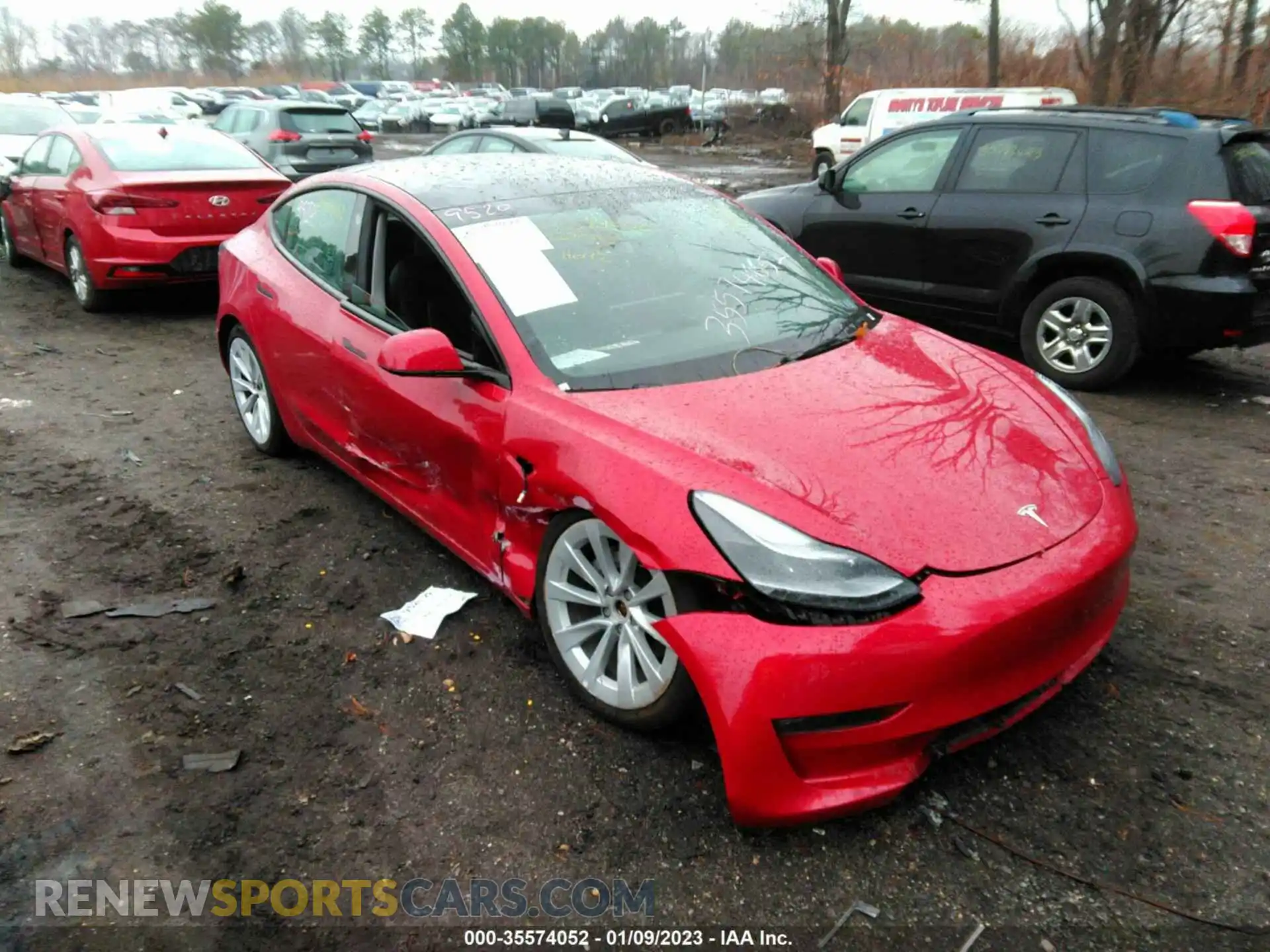 1 Photograph of a damaged car 5YJ3E1EB3NF186530 TESLA MODEL 3 2022