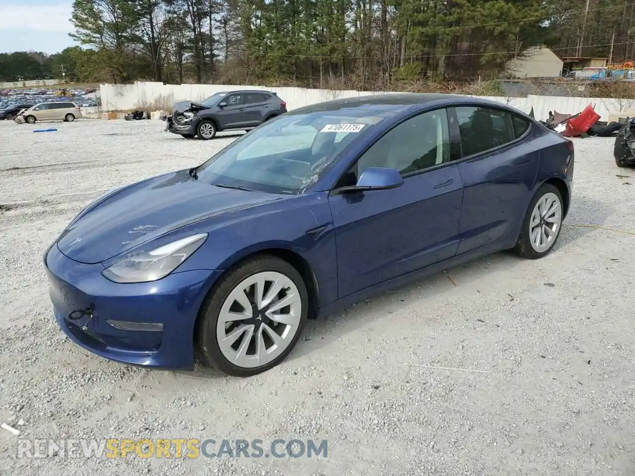 1 Photograph of a damaged car 5YJ3E1EB3NF187564 TESLA MODEL 3 2022
