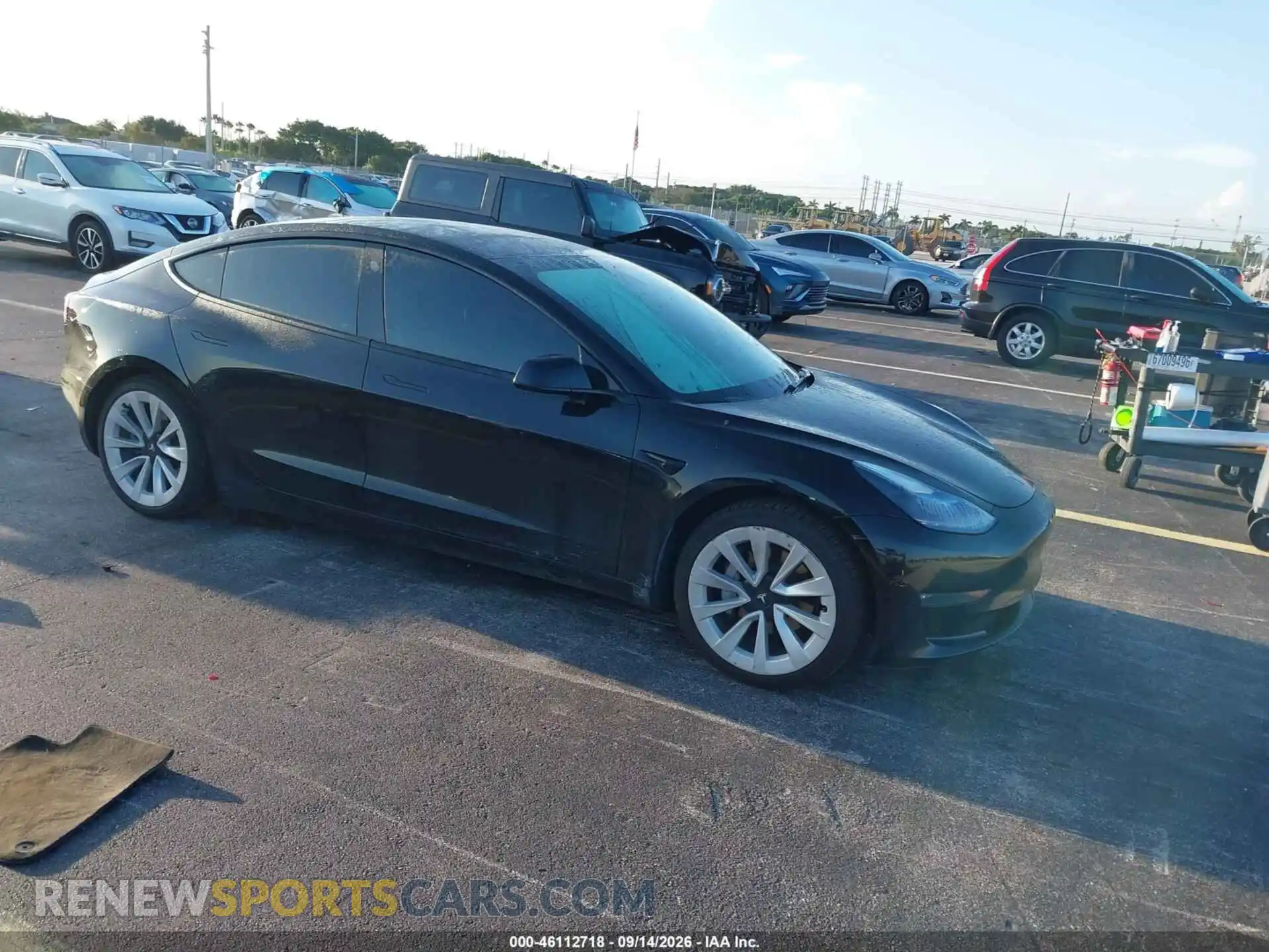 1 Photograph of a damaged car 5YJ3E1EB3NF187919 TESLA MODEL 3 2022