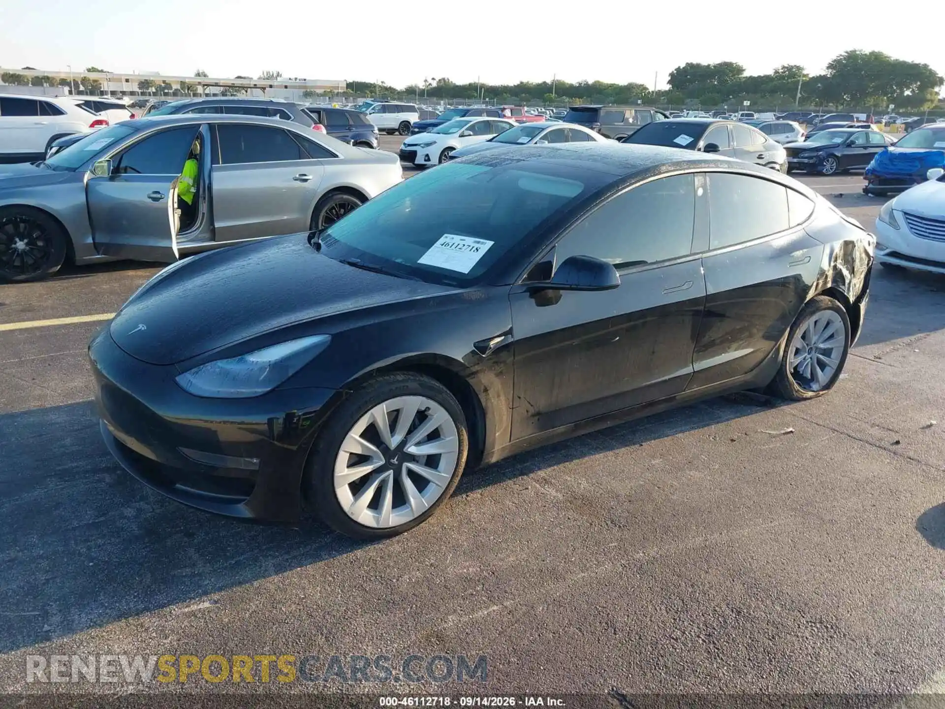 2 Photograph of a damaged car 5YJ3E1EB3NF187919 TESLA MODEL 3 2022
