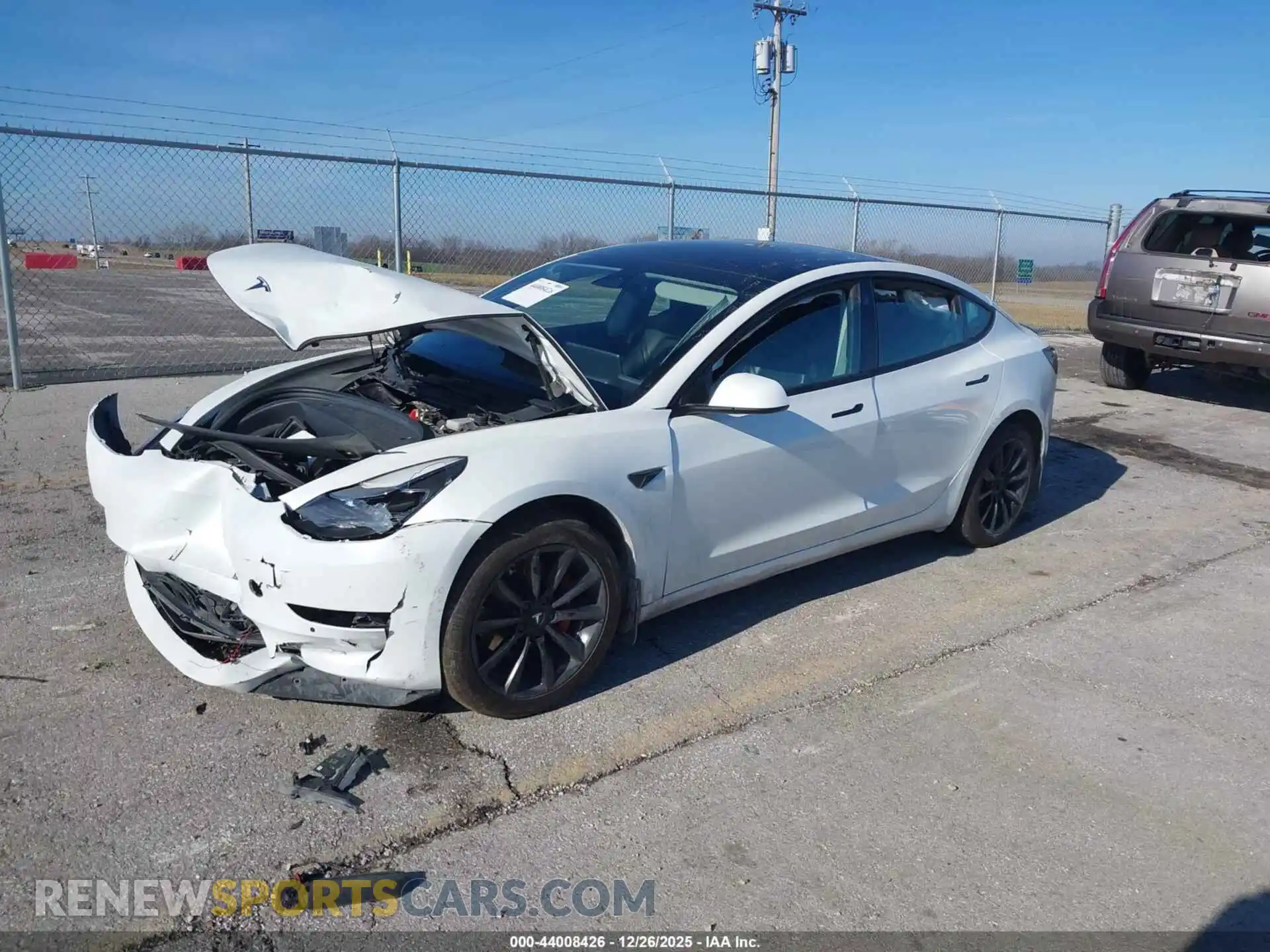 2 Photograph of a damaged car 5YJ3E1EB3NF188522 TESLA MODEL 3 2022