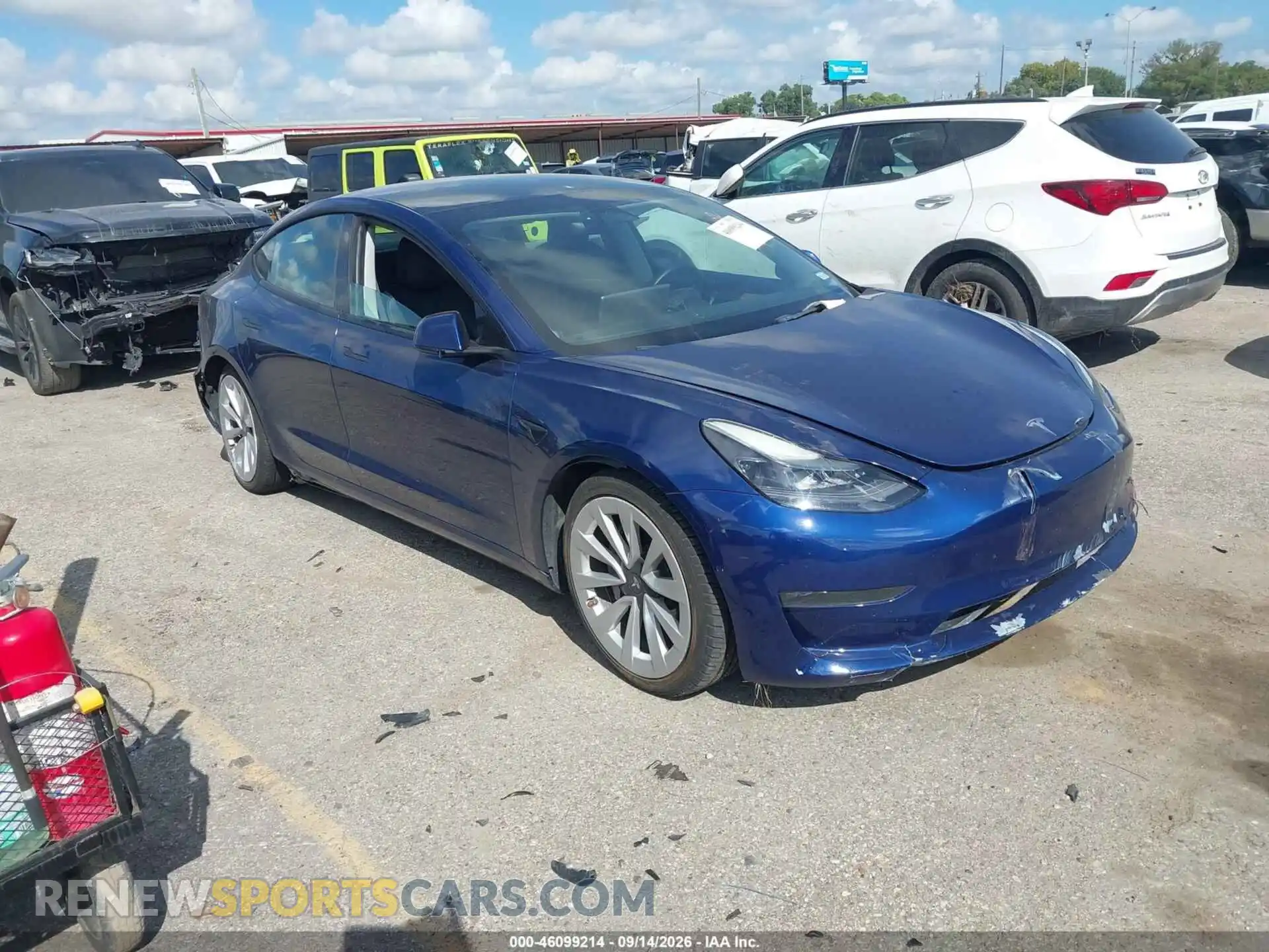 1 fotografías del automóvil dañado 5YJ3E1EB3NF188620 TESLA MODEL 3 2022