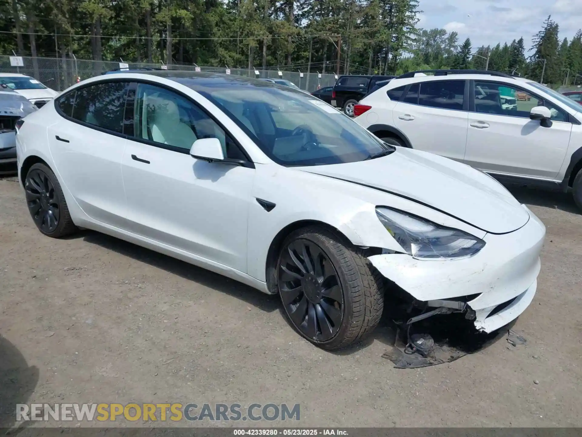 1 Photograph of a damaged car 5YJ3E1EB3NF203181 TESLA MODEL 3 2022