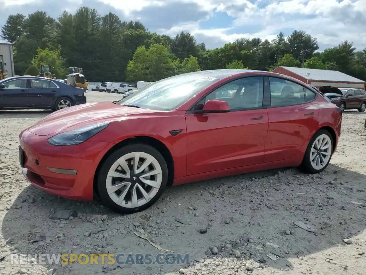 1 Photograph of a damaged car 5YJ3E1EB3NF204296 TESLA MODEL 3 2022