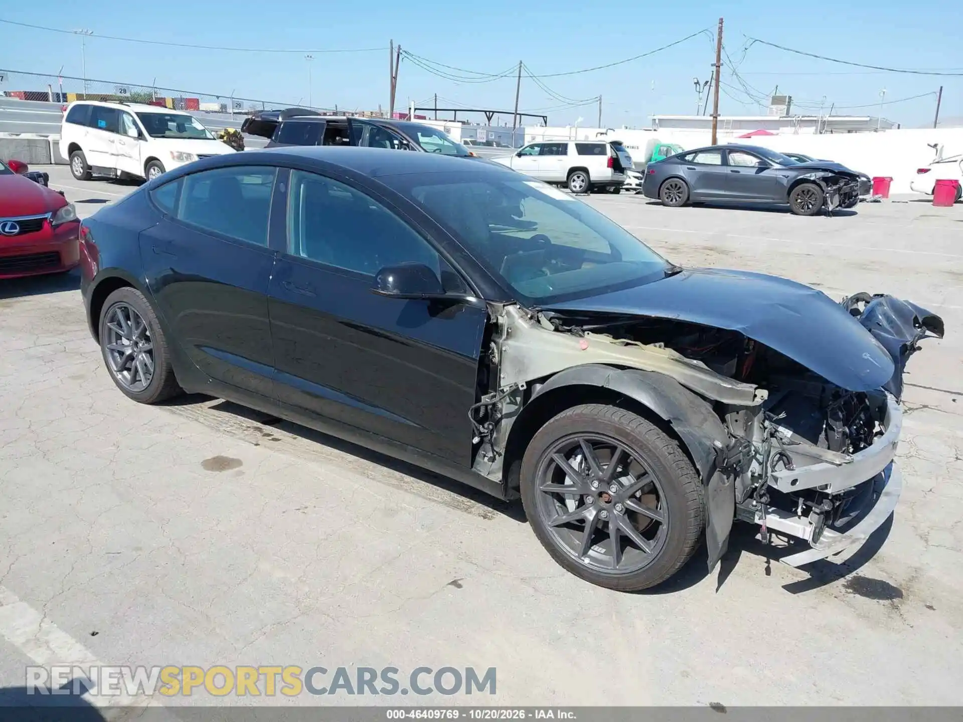 1 Photograph of a damaged car 5YJ3E1EB3NF247018 TESLA MODEL 3 2022