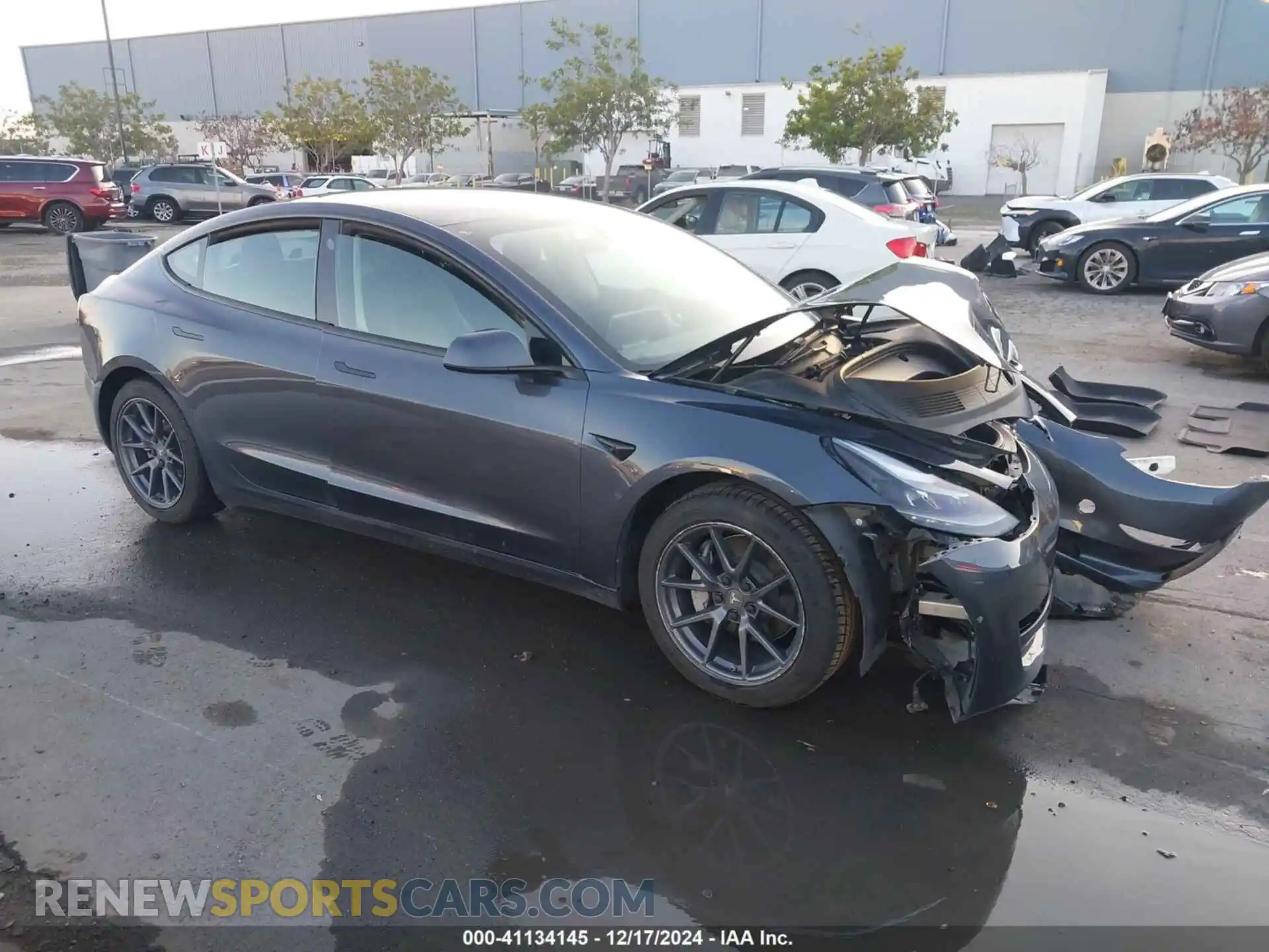 1 Photograph of a damaged car 5YJ3E1EB3NF247228 TESLA MODEL 3 2022