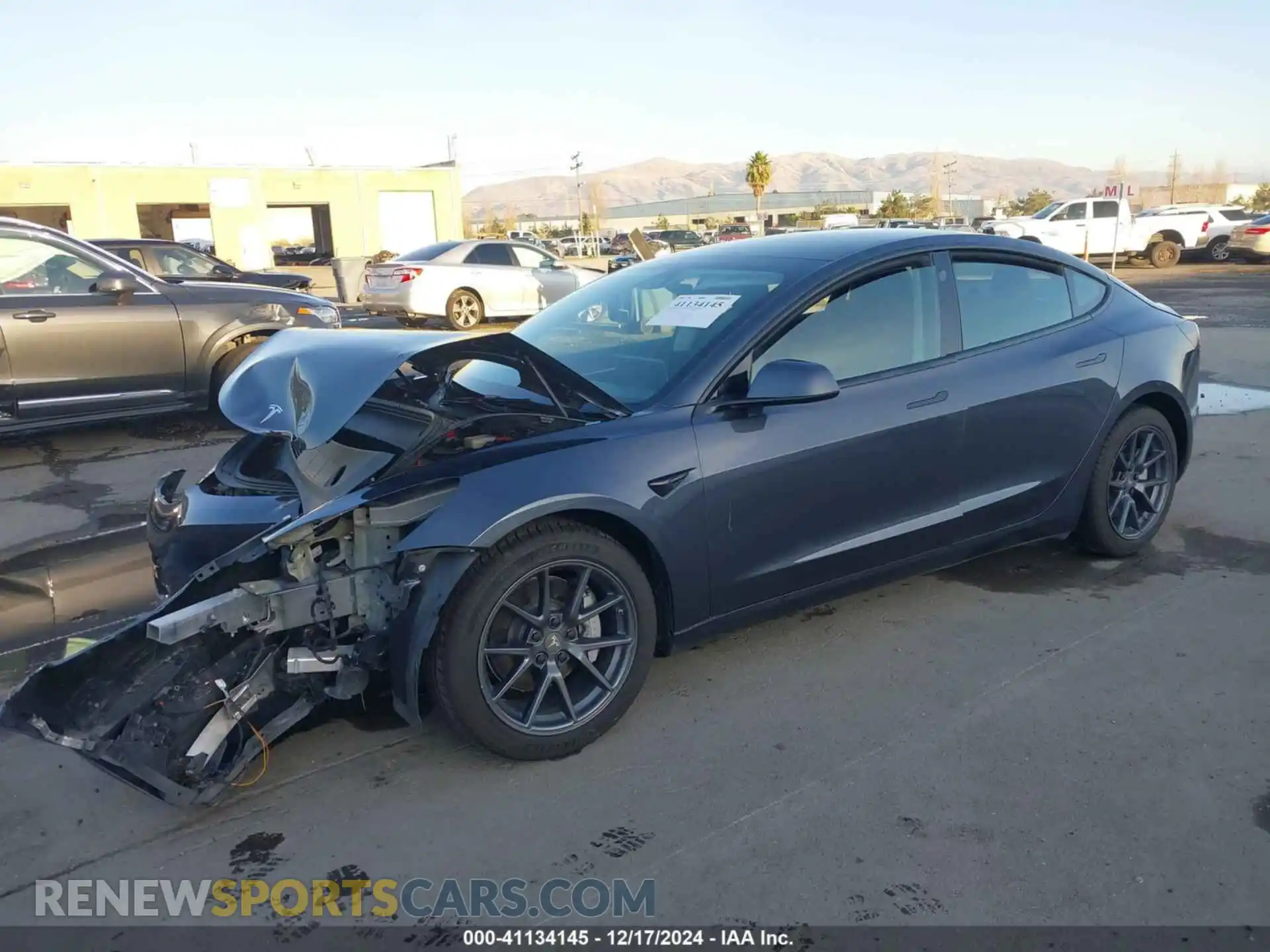 2 Photograph of a damaged car 5YJ3E1EB3NF247228 TESLA MODEL 3 2022
