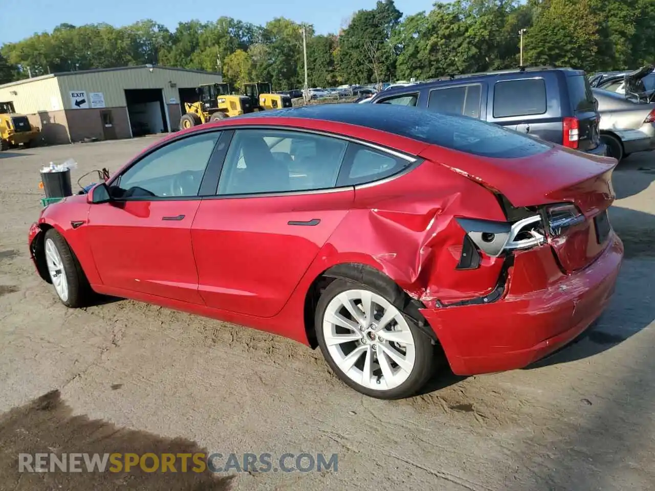 2 Photograph of a damaged car 5YJ3E1EB3NF255412 TESLA MODEL 3 2022