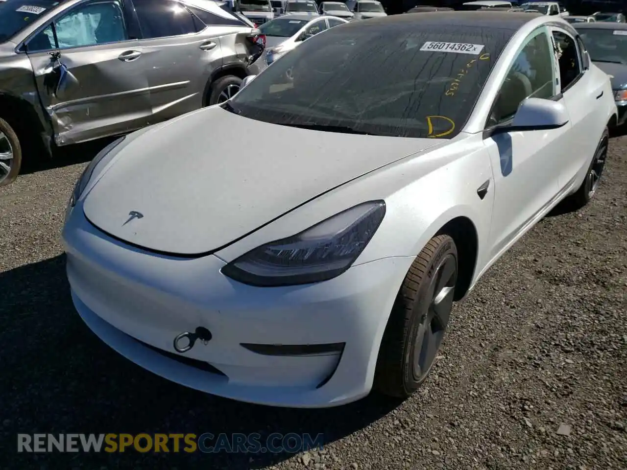 2 Photograph of a damaged car 5YJ3E1EB3NF260156 TESLA MODEL 3 2022