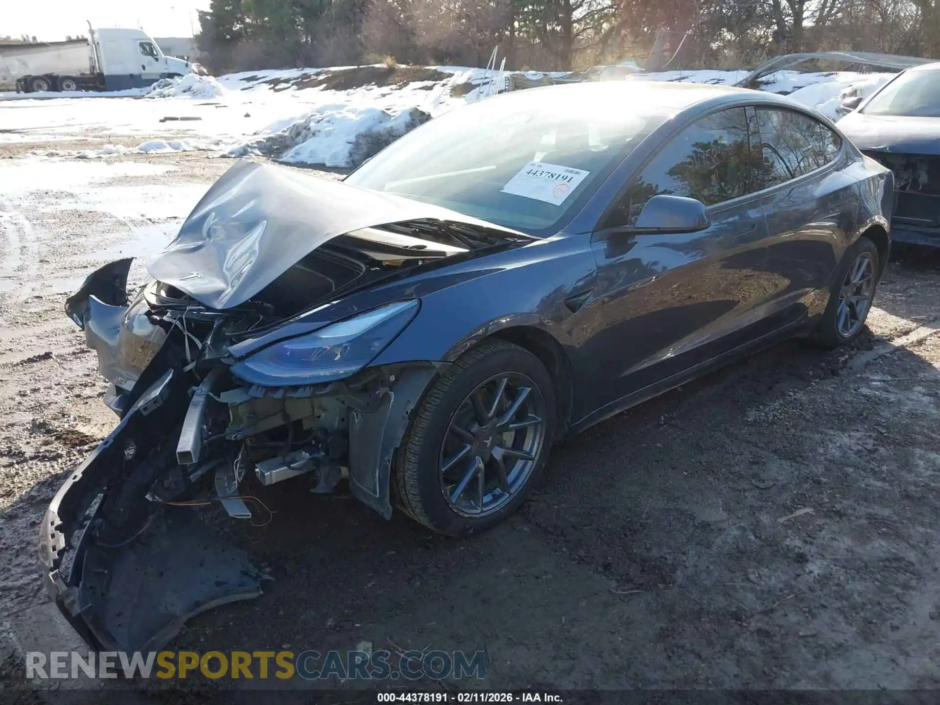 2 fotografías del automóvil dañado 5YJ3E1EB3NF264076 TESLA MODEL 3 2022