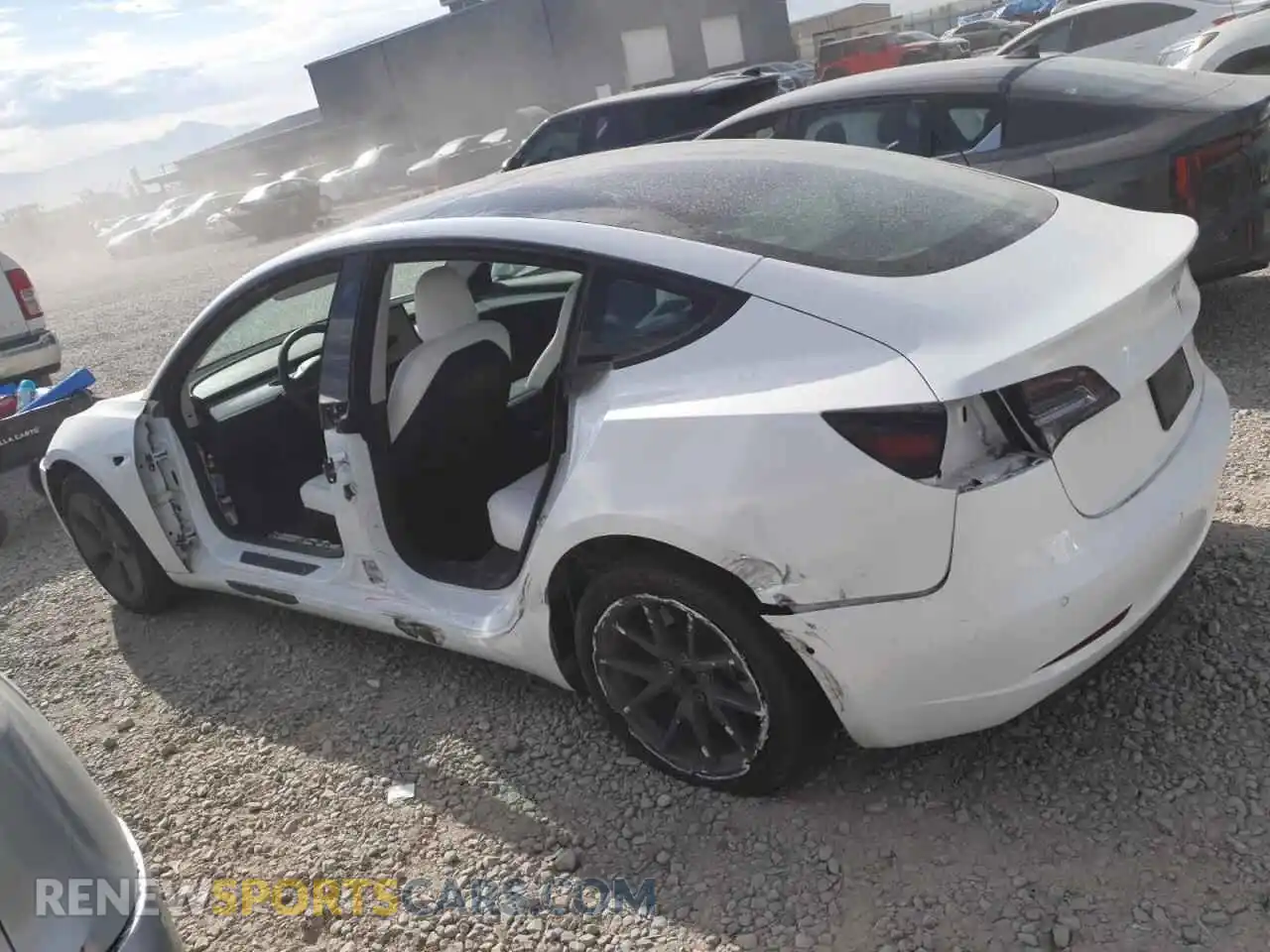 2 Photograph of a damaged car 5YJ3E1EB3NF277846 TESLA MODEL 3 2022