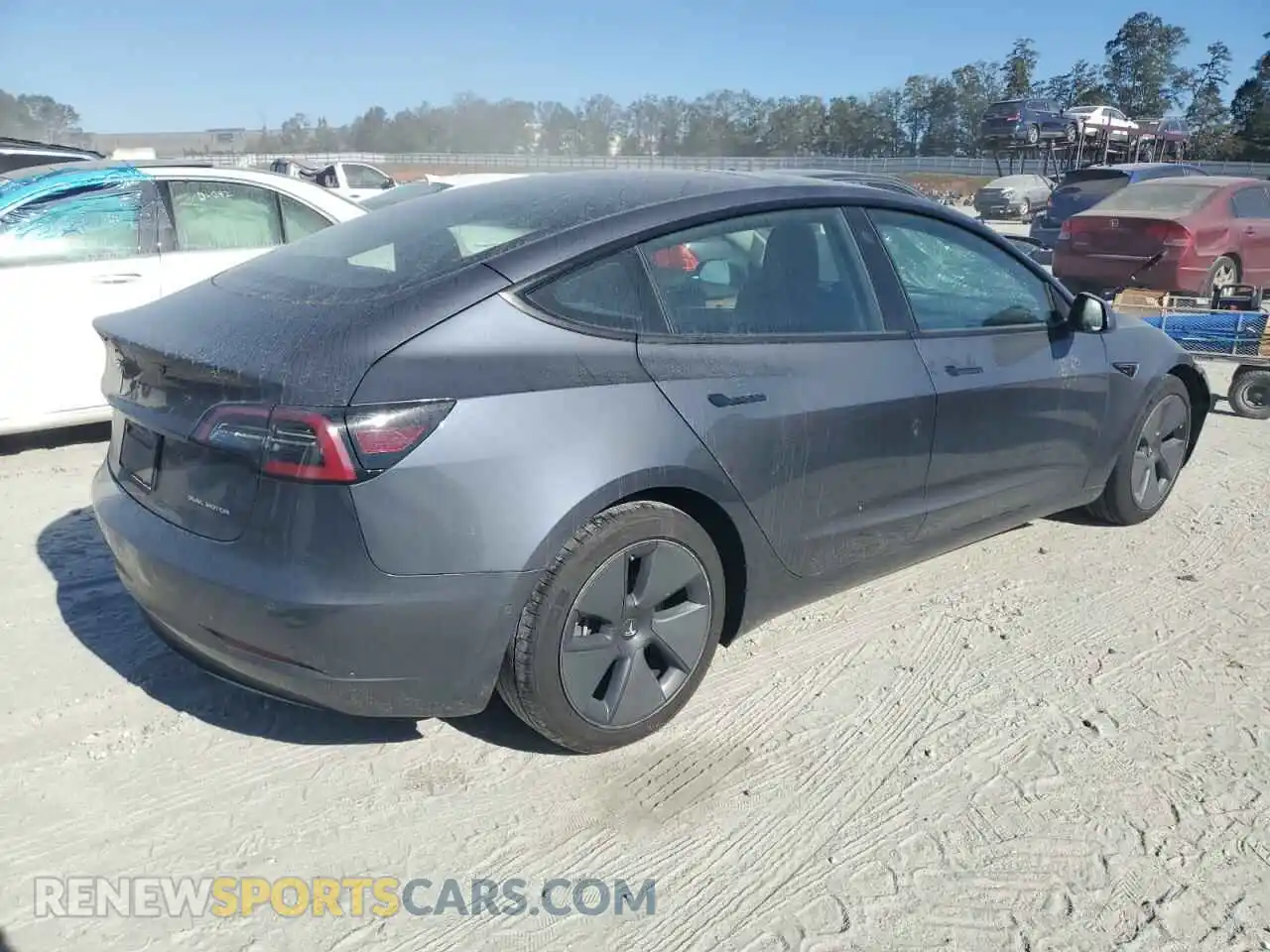 3 fotografías del automóvil dañado 5YJ3E1EB3NF277877 TESLA MODEL 3 2022