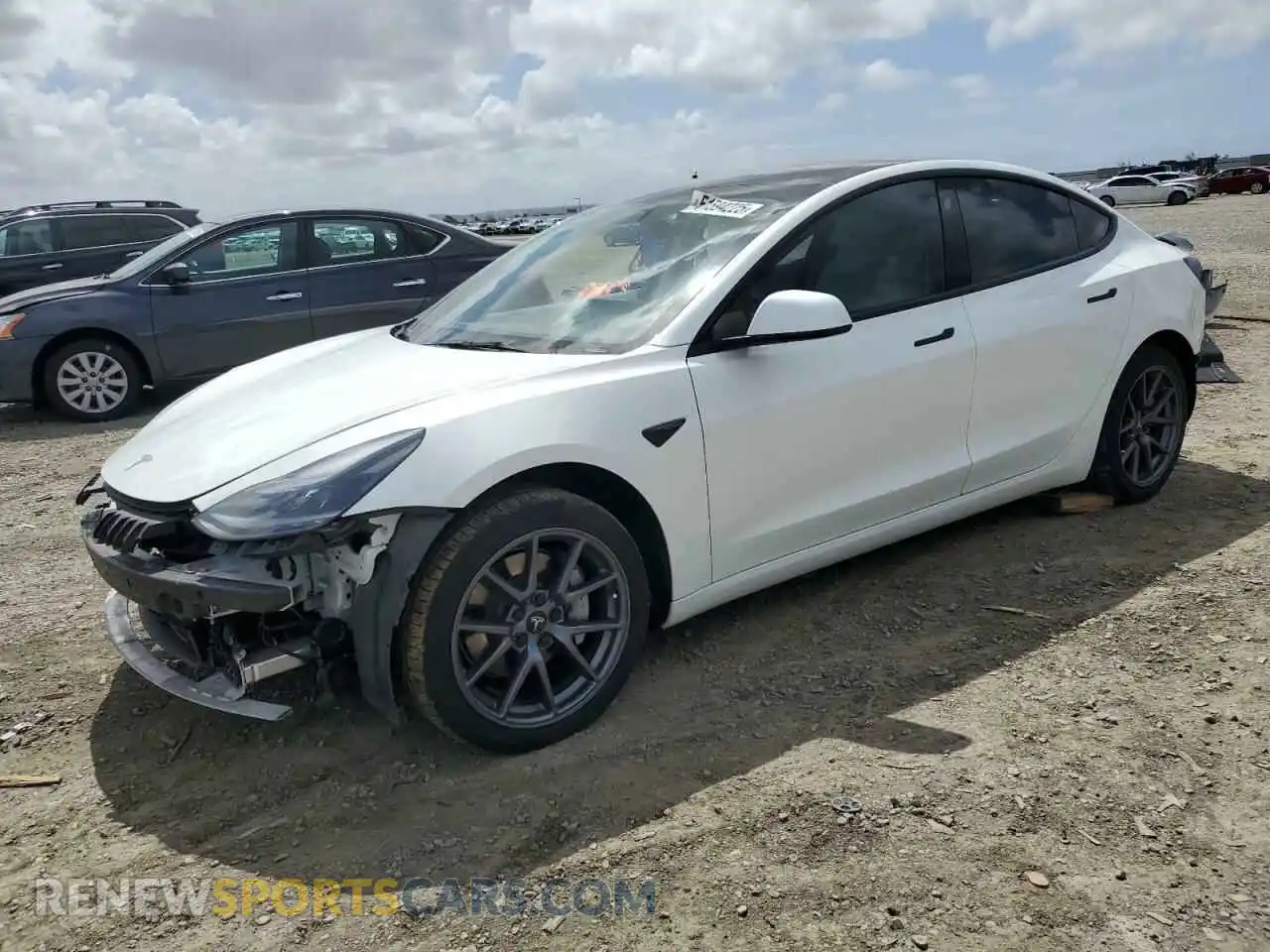 1 Photograph of a damaged car 5YJ3E1EB3NF278155 TESLA MODEL 3 2022