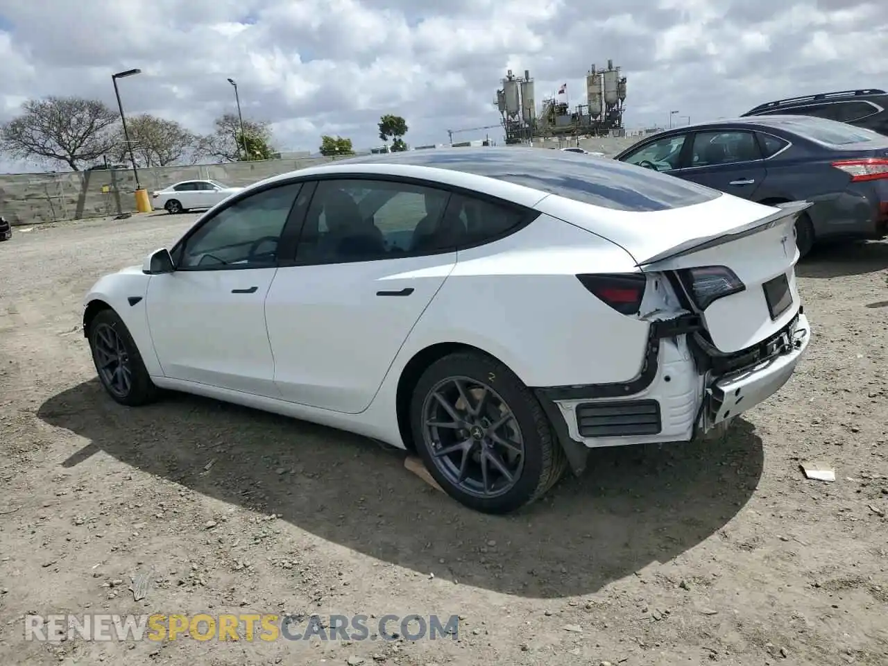 2 Photograph of a damaged car 5YJ3E1EB3NF278155 TESLA MODEL 3 2022