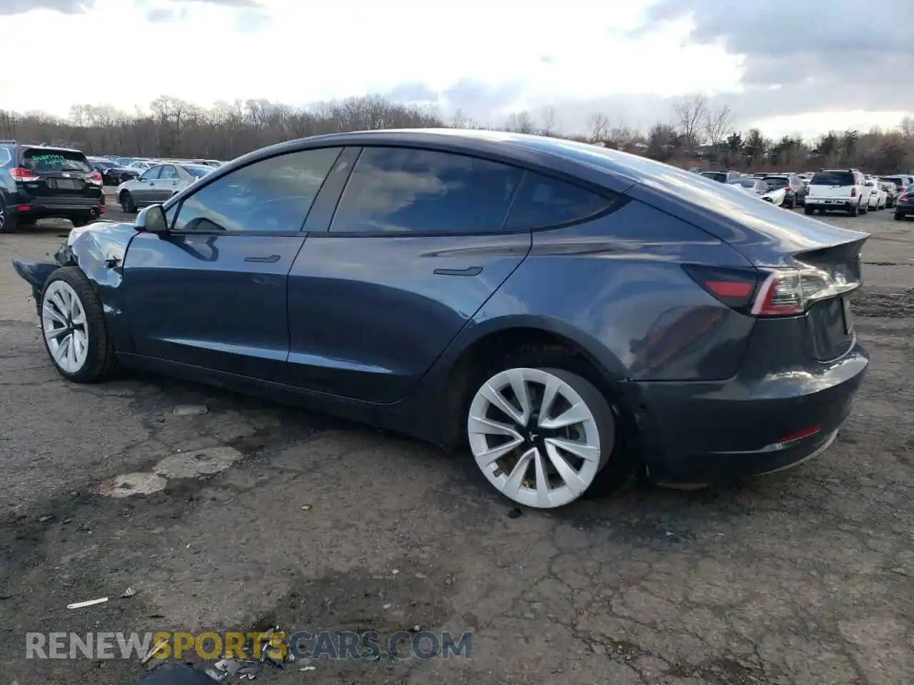 2 Photograph of a damaged car 5YJ3E1EB3NF288944 TESLA MODEL 3 2022
