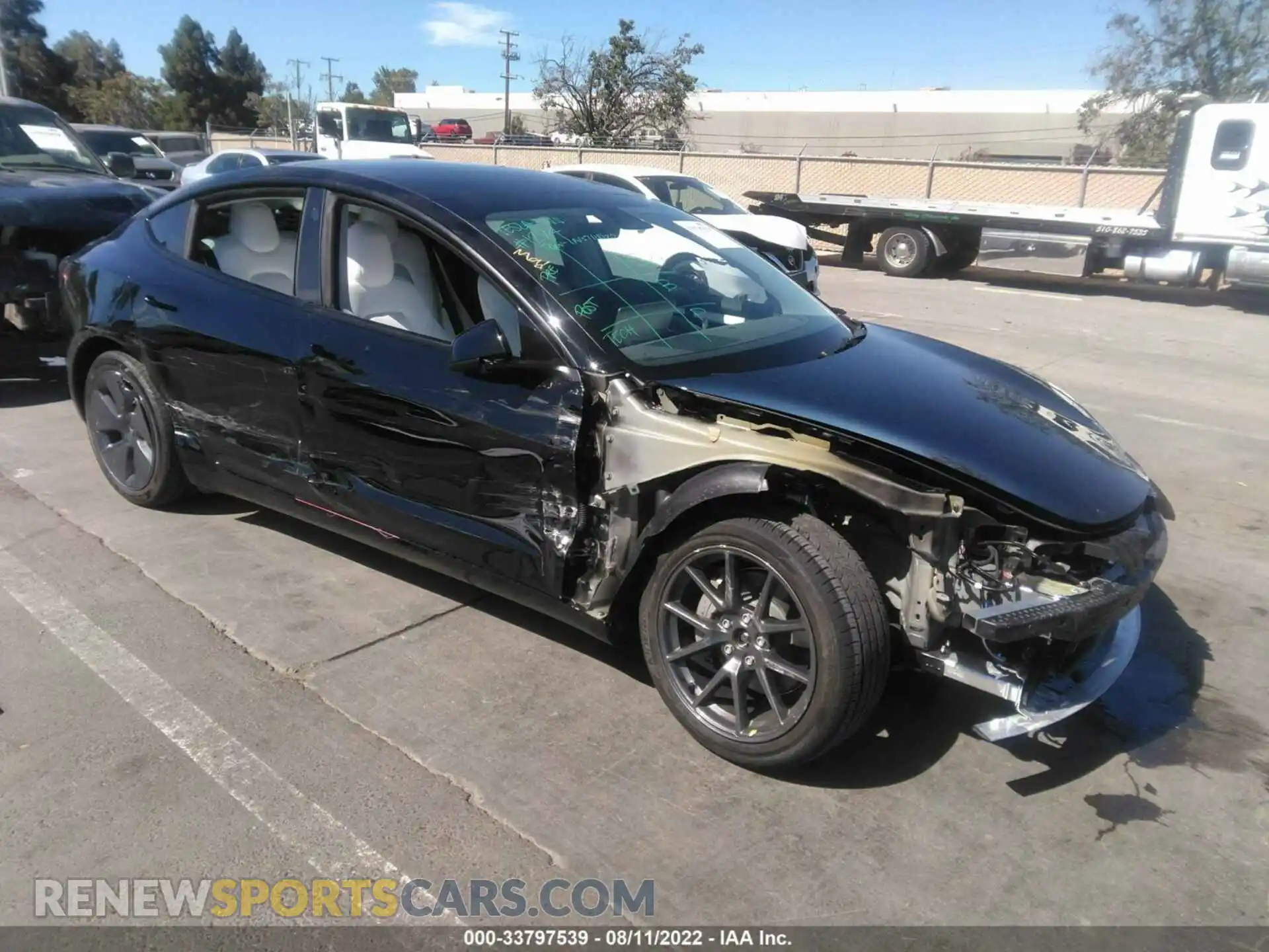 1 Photograph of a damaged car 5YJ3E1EB3NF293688 TESLA MODEL 3 2022