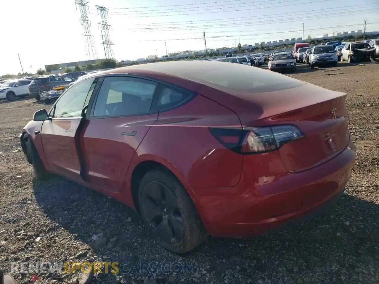 2 Photograph of a damaged car 5YJ3E1EB3NF314250 TESLA MODEL 3 2022